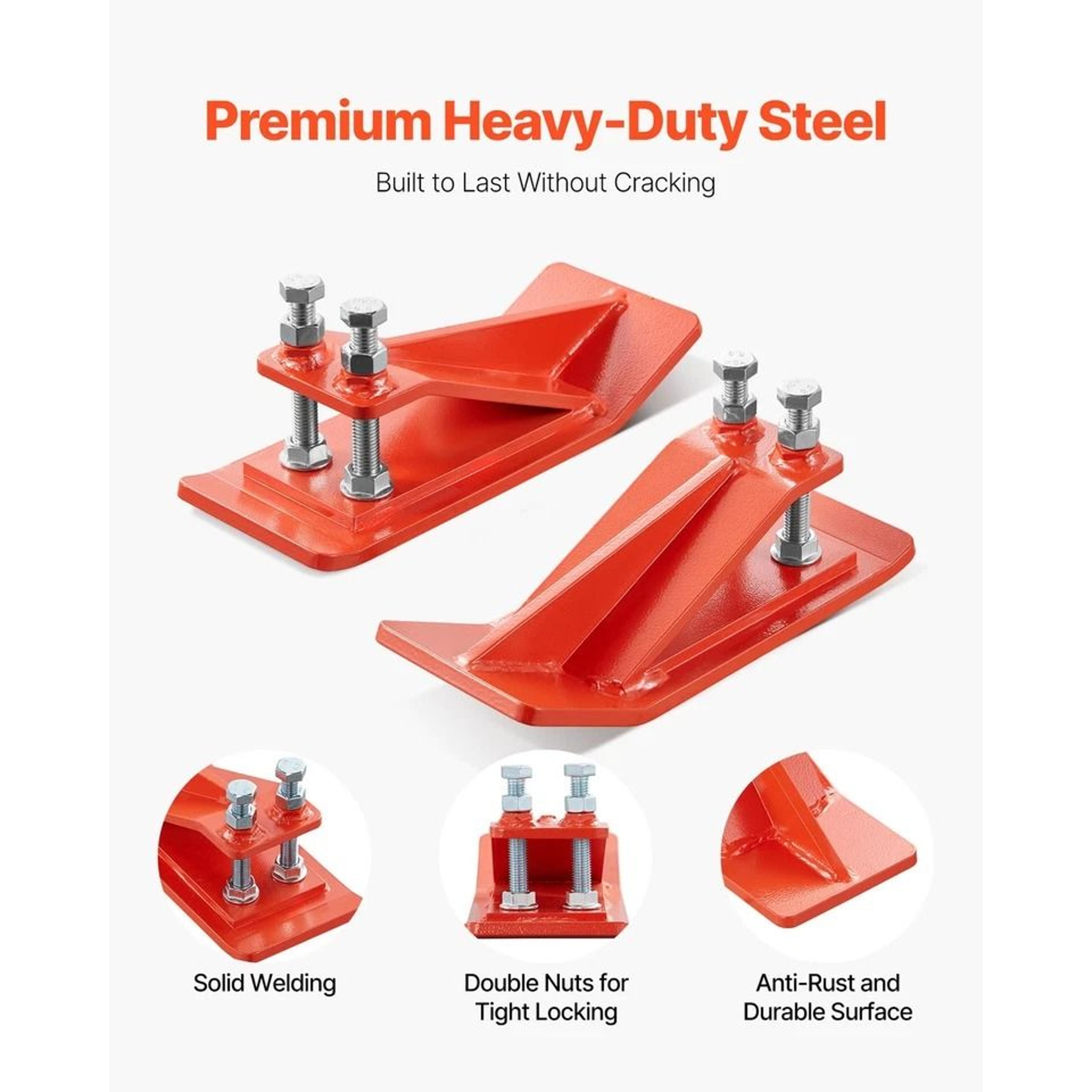 Heavy Duty Tractor Bucket Protector Orange Steel Edge Guards 2