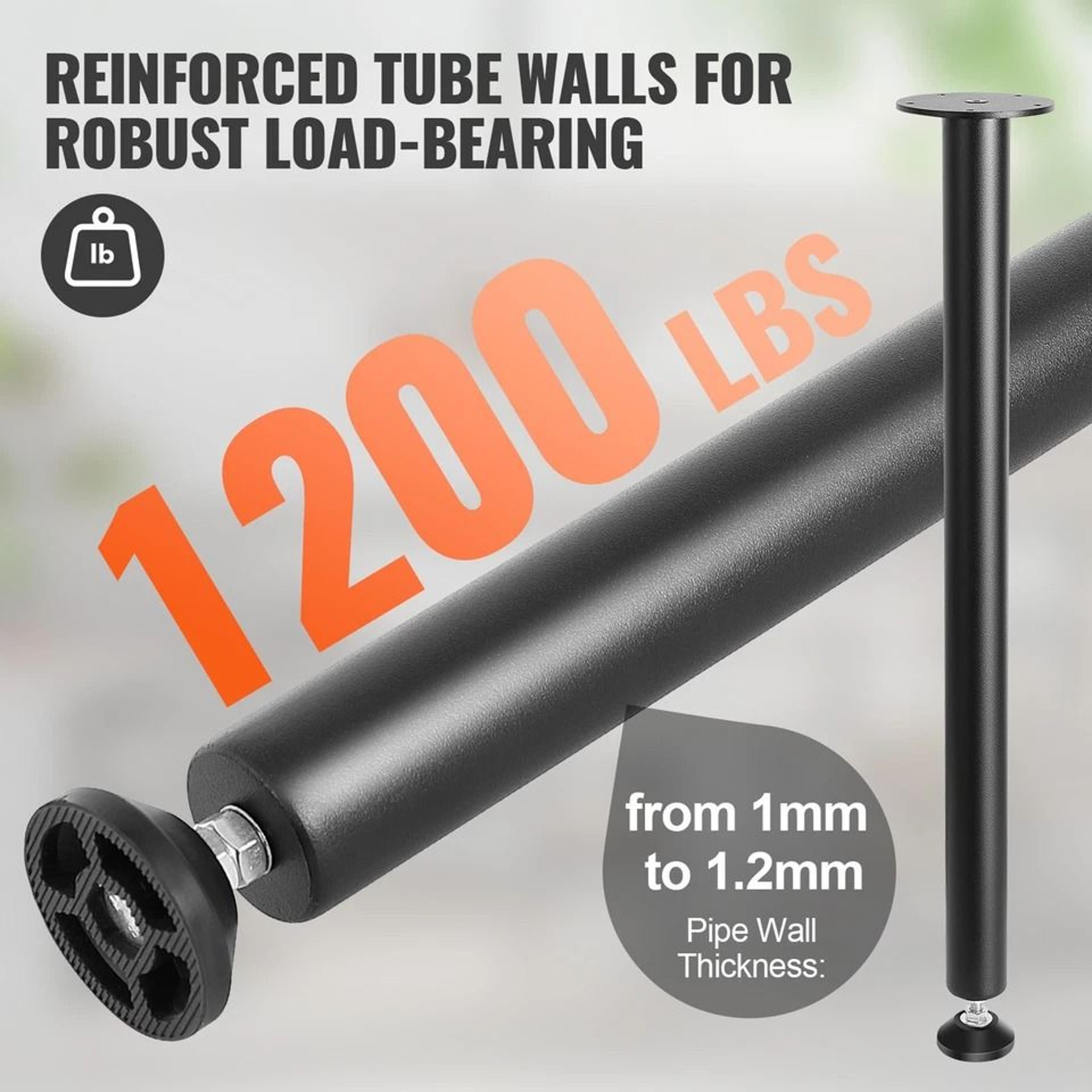 Steel Adjustable Desk Legs Set Of HeavyDuty Office Table Furniture Black 3