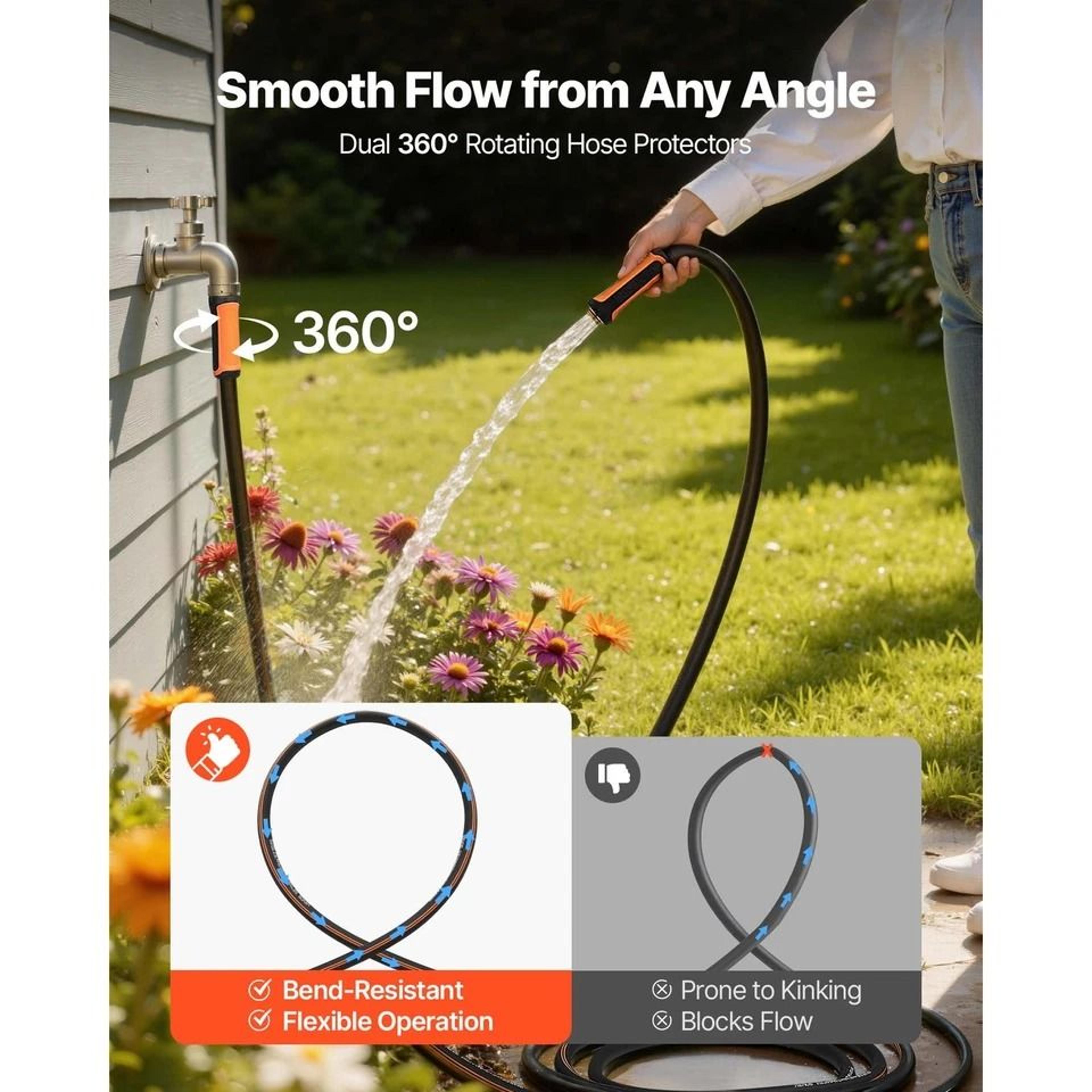 Rubber Water Hose With Fittings Durable  Flexible Garden Hose For Outdoor Use 2