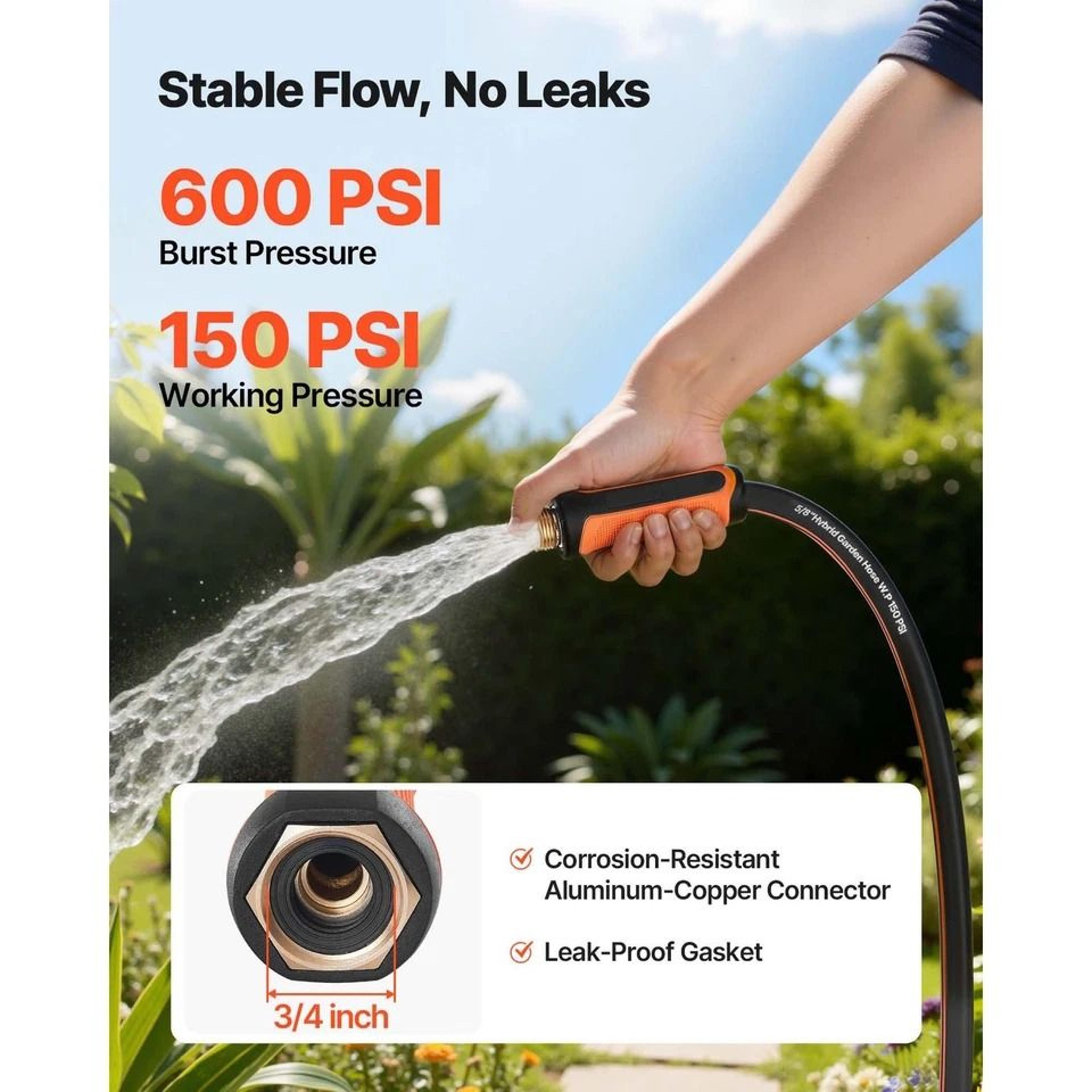 Rubber Water Hose With Fittings Durable  Flexible Garden Hose For Outdoor Use 3