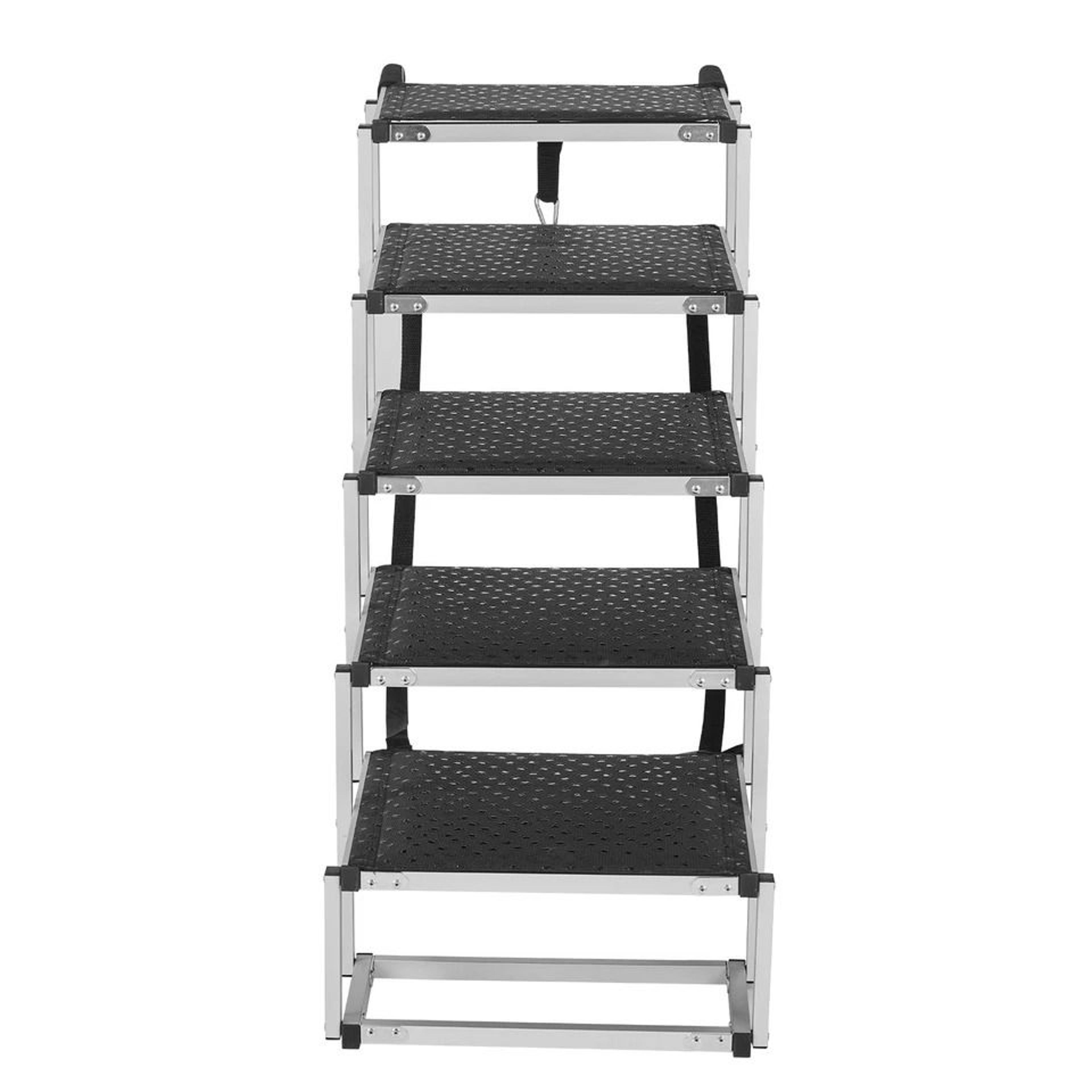 Folding Dog Stair For Cars Aluminum Loads Portable Pet Stairs For Easy Car Access 8