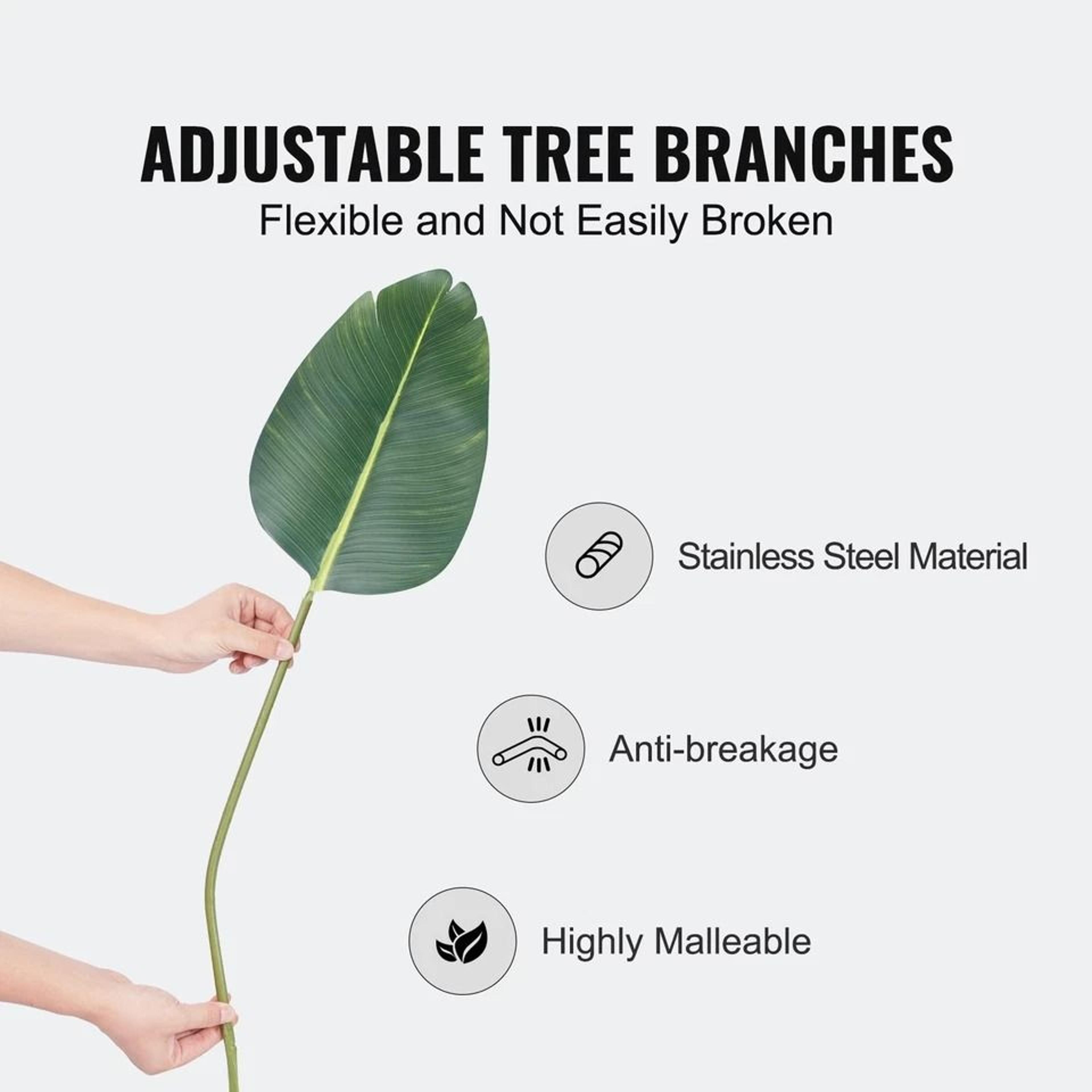 Artificial Birds Of Paradise Tree Realistic Faux Green Plant For Home  Office Decor 4