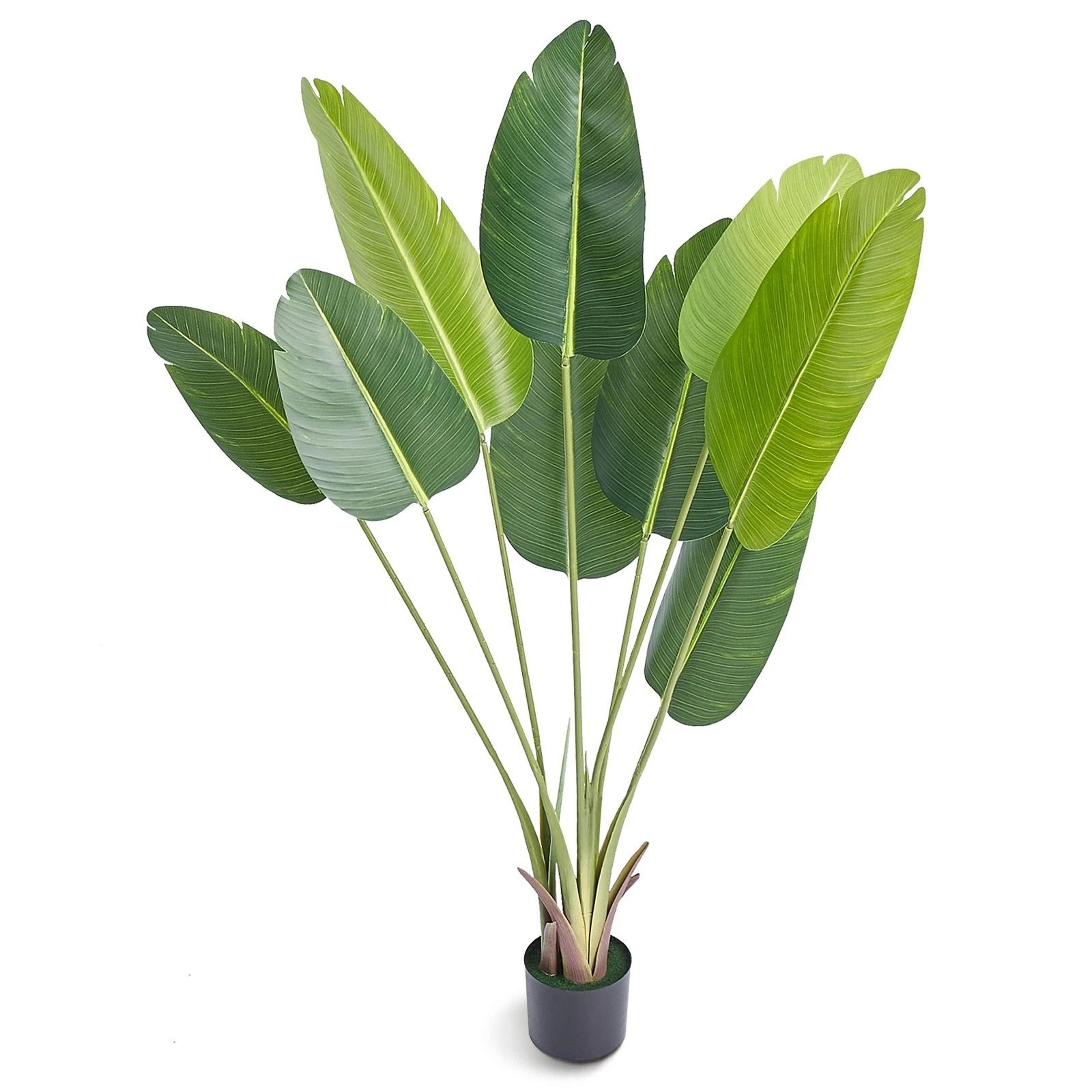 artificial birds of paradise tree realistic faux green plant for home & office decor