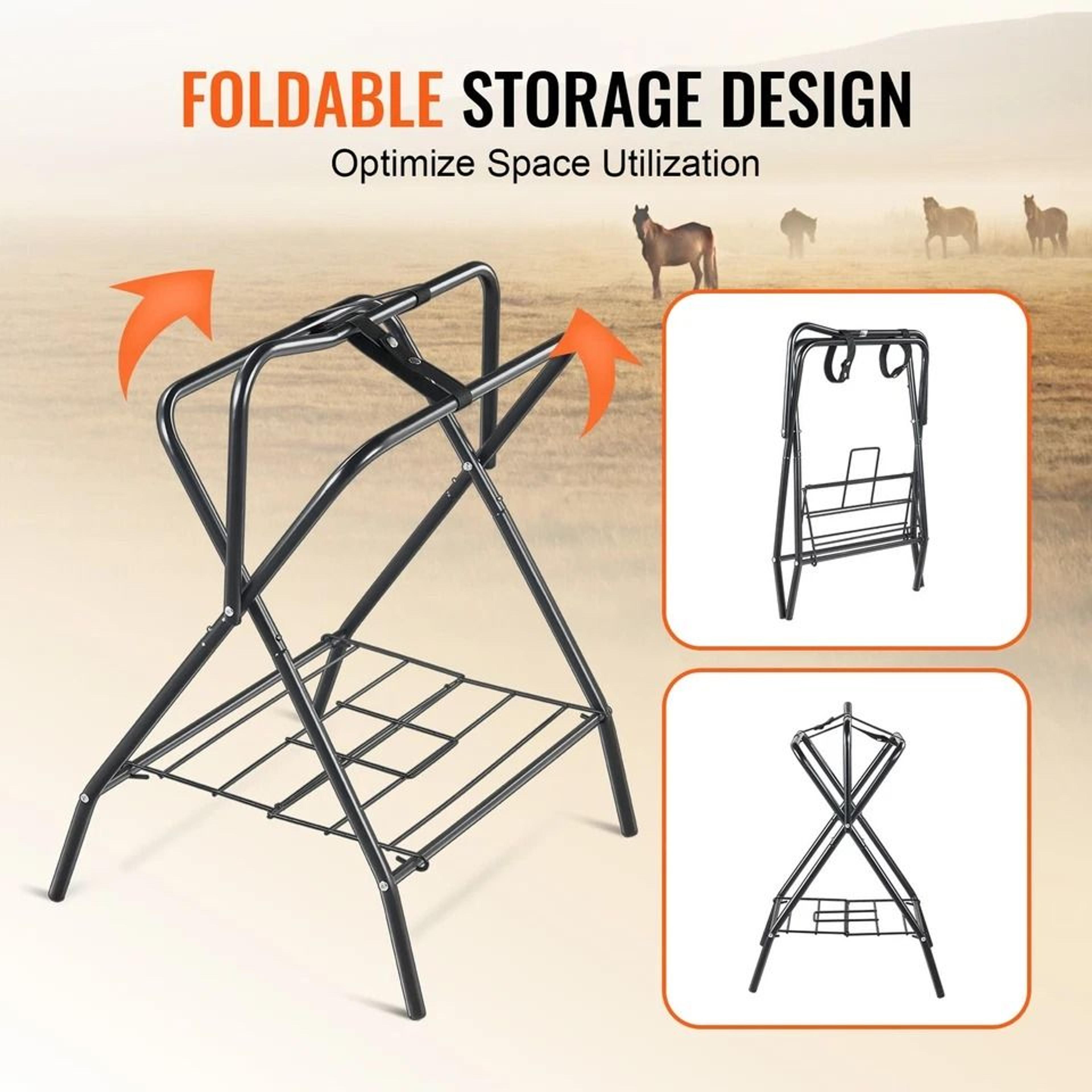 Folding Saddle Rack Portable Horse Saddle Stand For Easy Storage 4