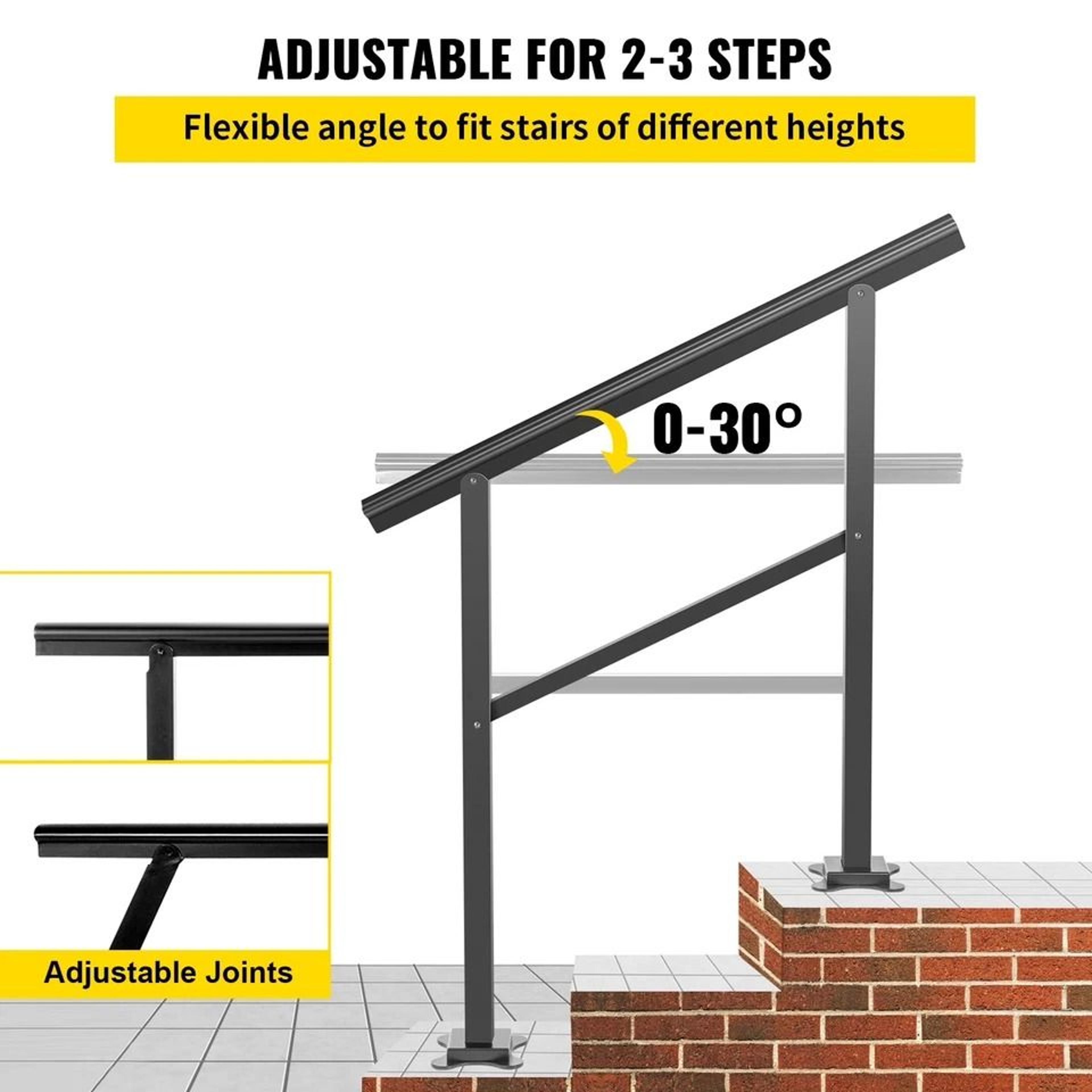 Durable Aluminum Outdoor Steps Handrail For Steps 1