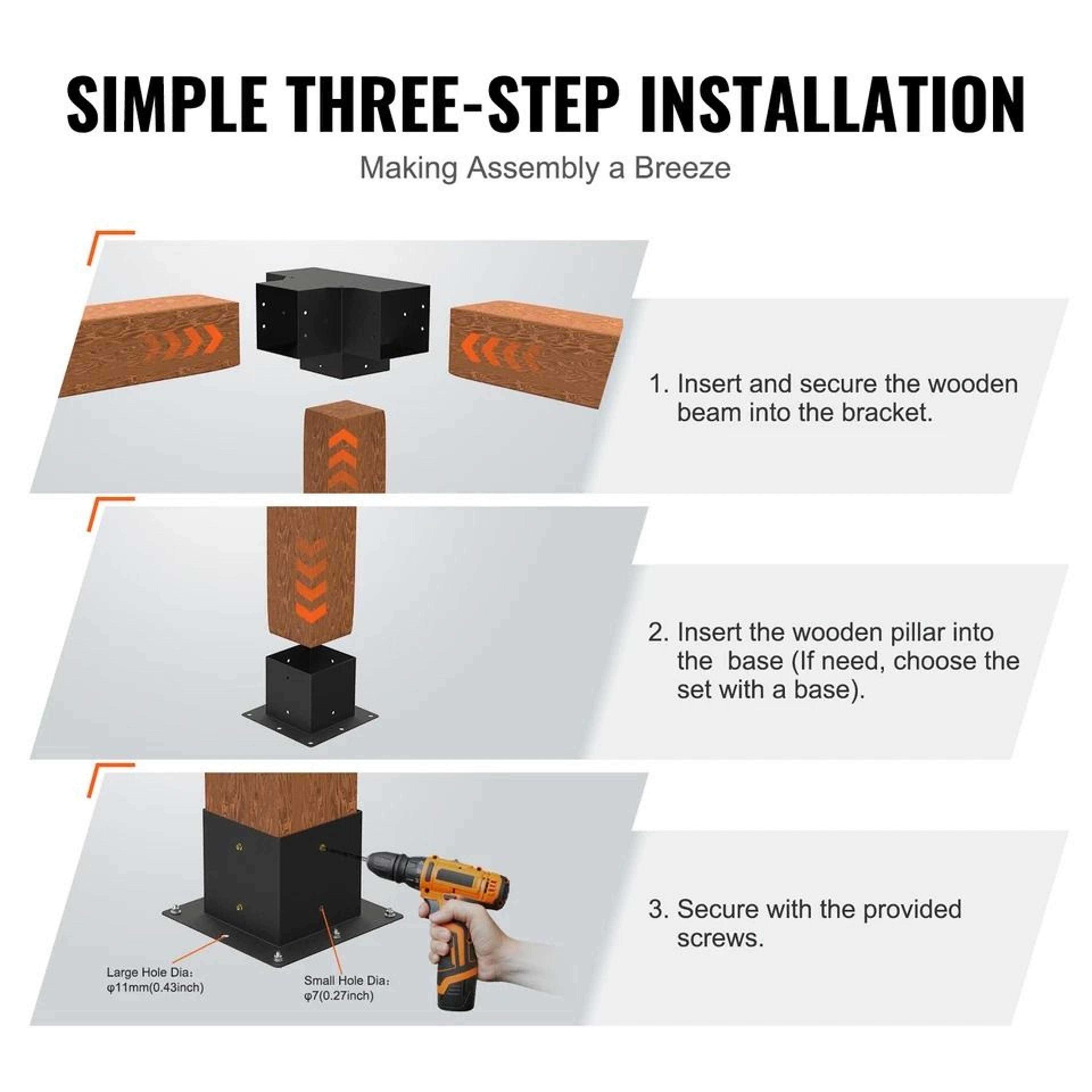 Bracket Kit Way Woodworks DIY Post 8