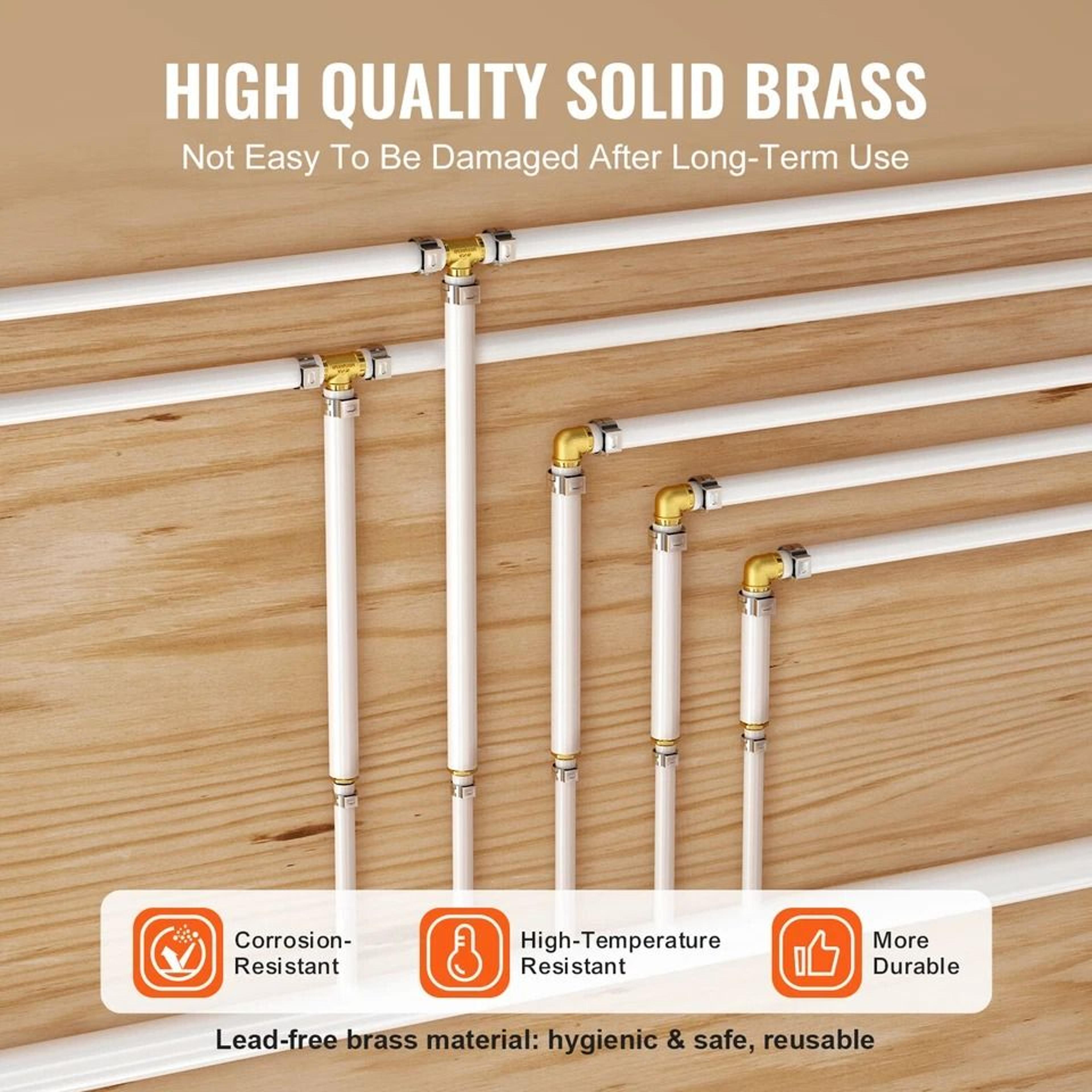 Brass Pipe Fittings Male NPT Threaded Adapter Crimp Fitting Durable  Reliable For PEX Tubing 1