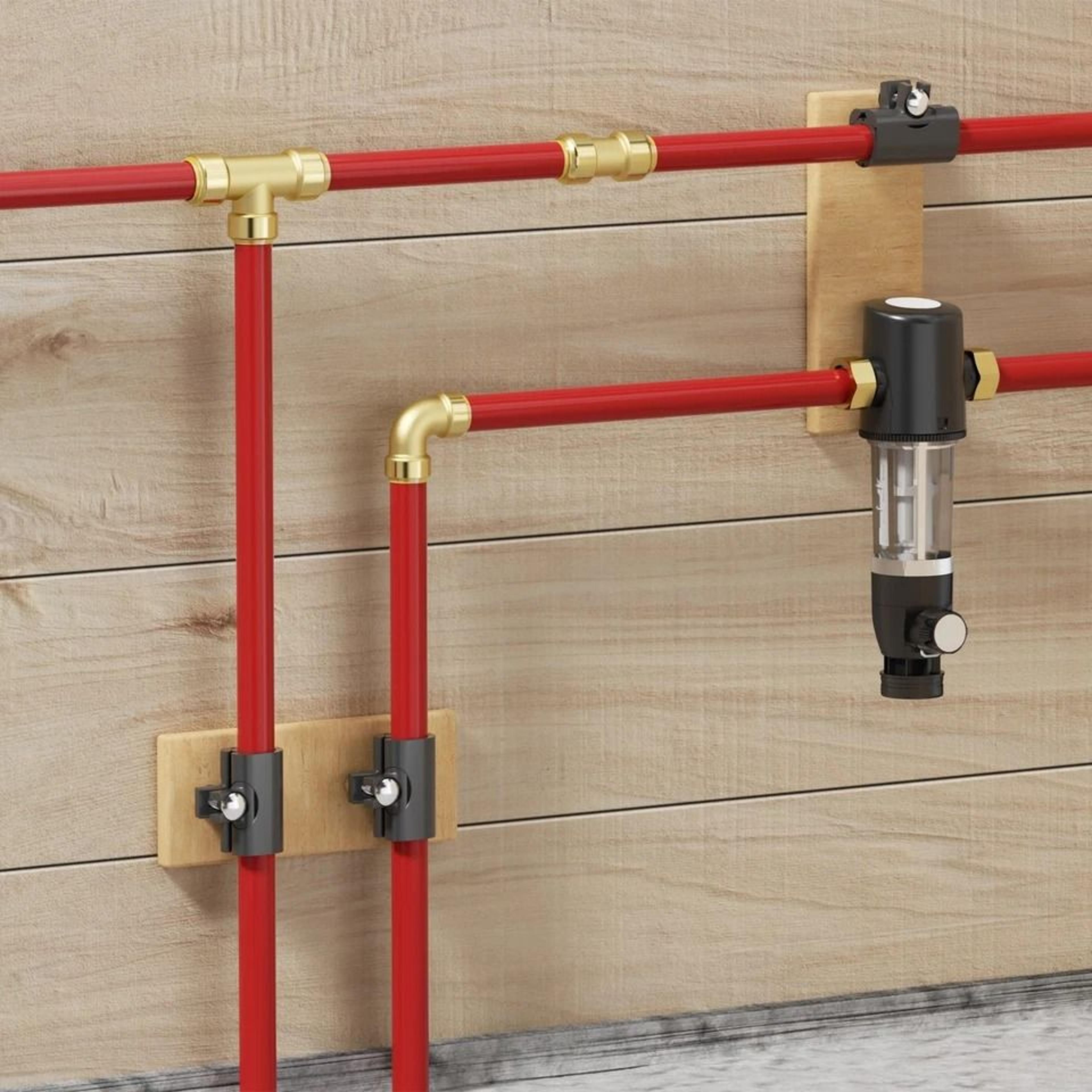 PushFit Brass Elbow Pipe Fittings For Air Systems And PEX Copper CPVC Pipes 6