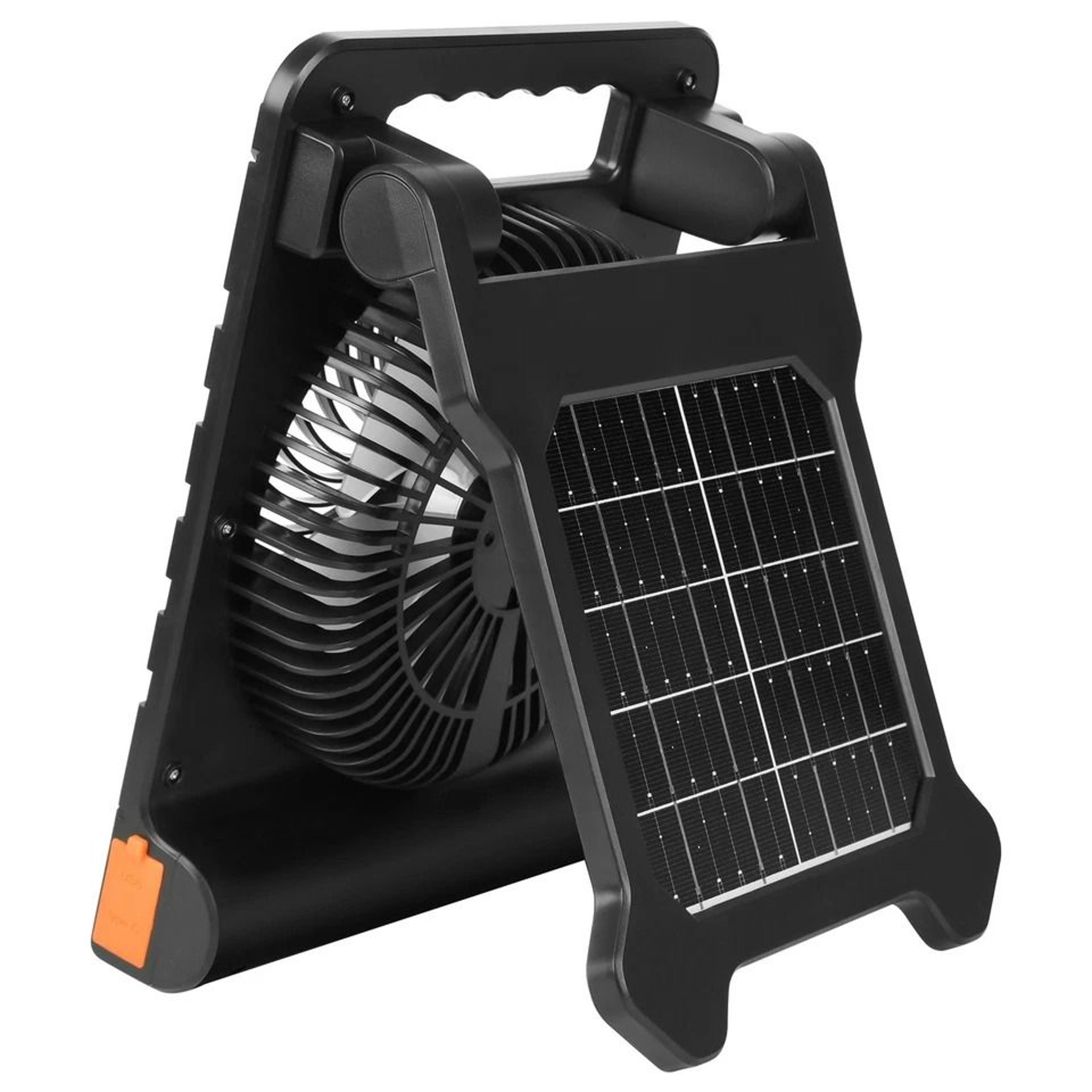 Solar Powered Fan With Rechargeable Battery  LED Light Portable  Cordless EcoFriendly Outdoor Fan 2