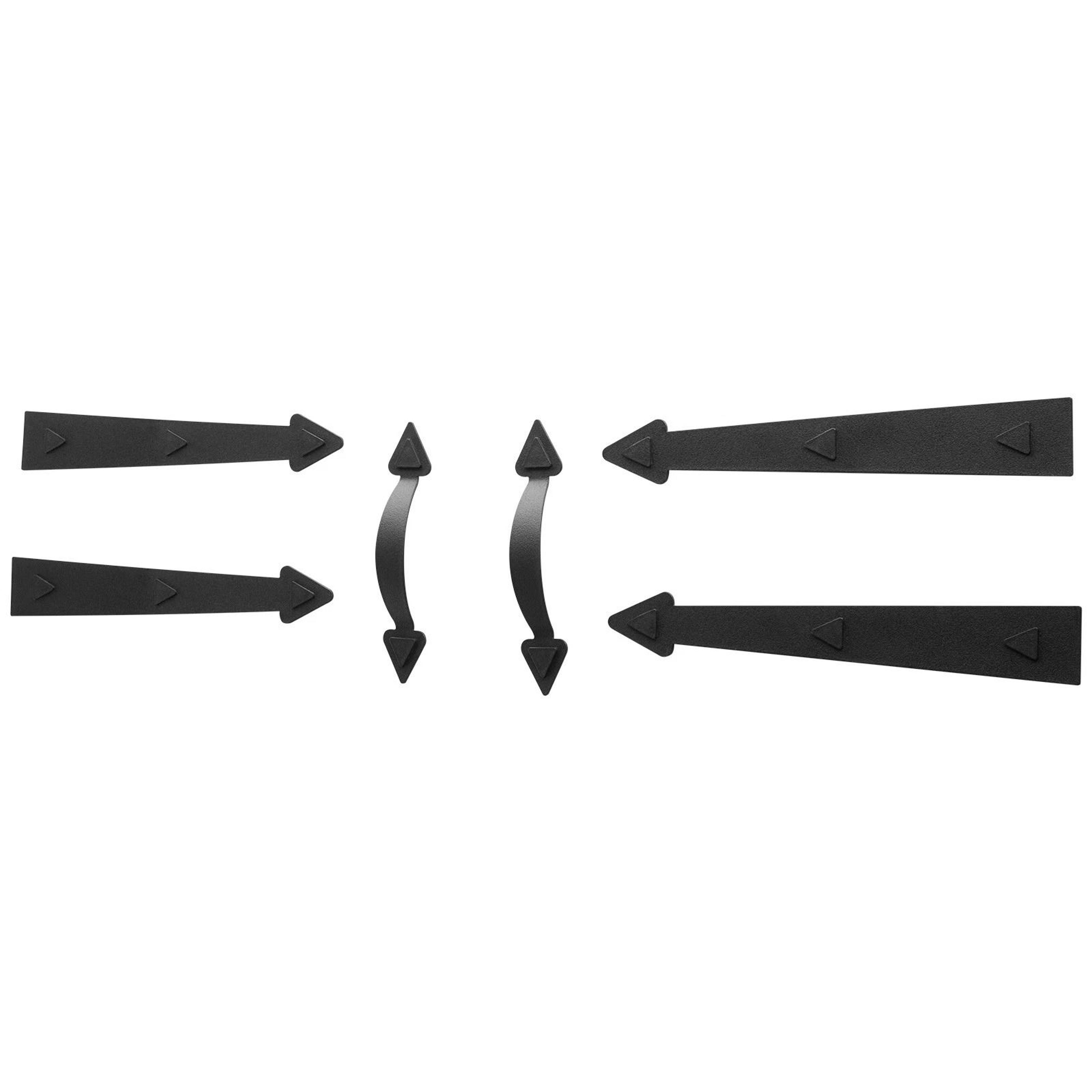 decorative magnetic garage door hardware kit hinges & handles durable black accents for enhanced curb appeal