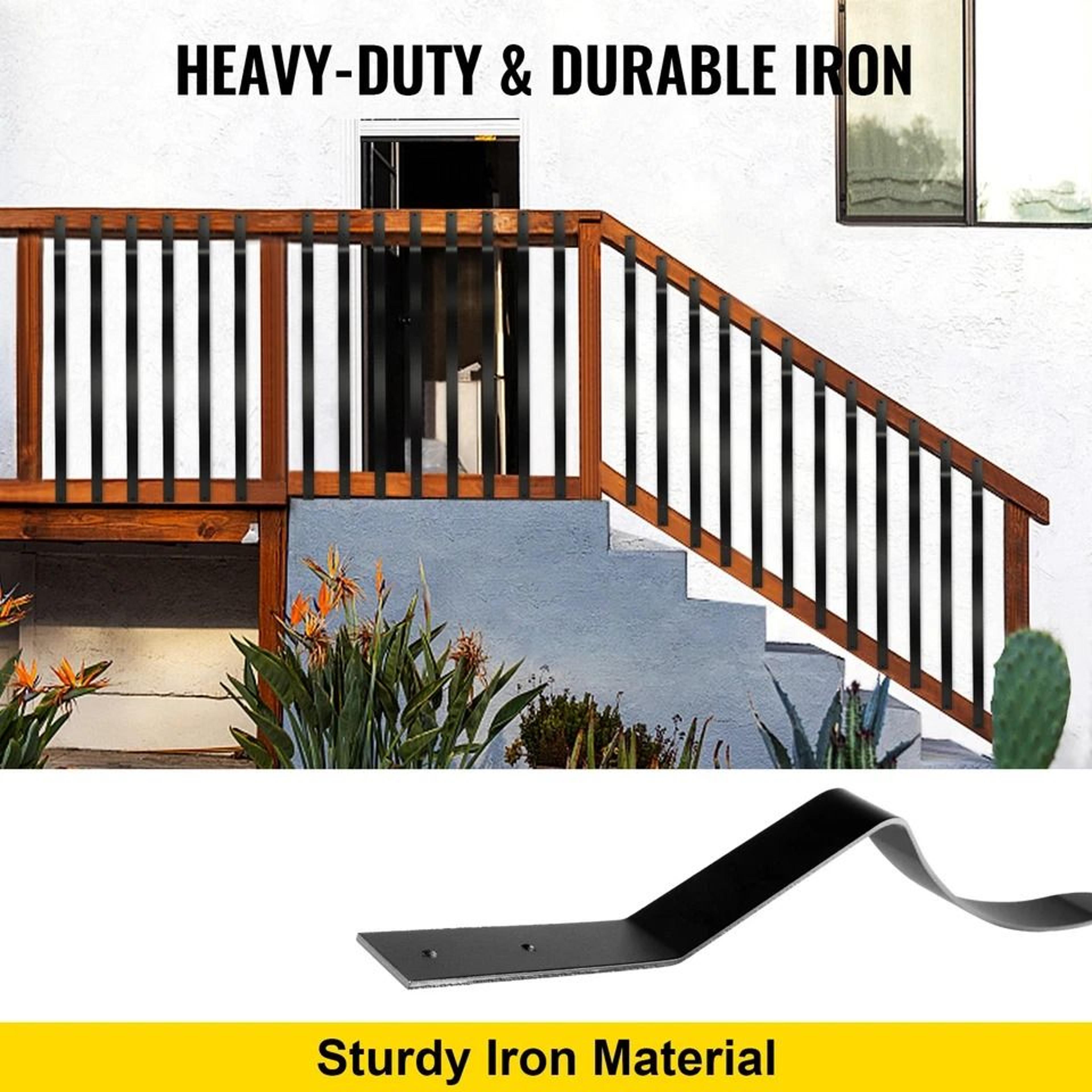 Deck Balusters Metal Deck Spindles Iron Stair Railing Outdoor Balcony Decorative Spindles 6