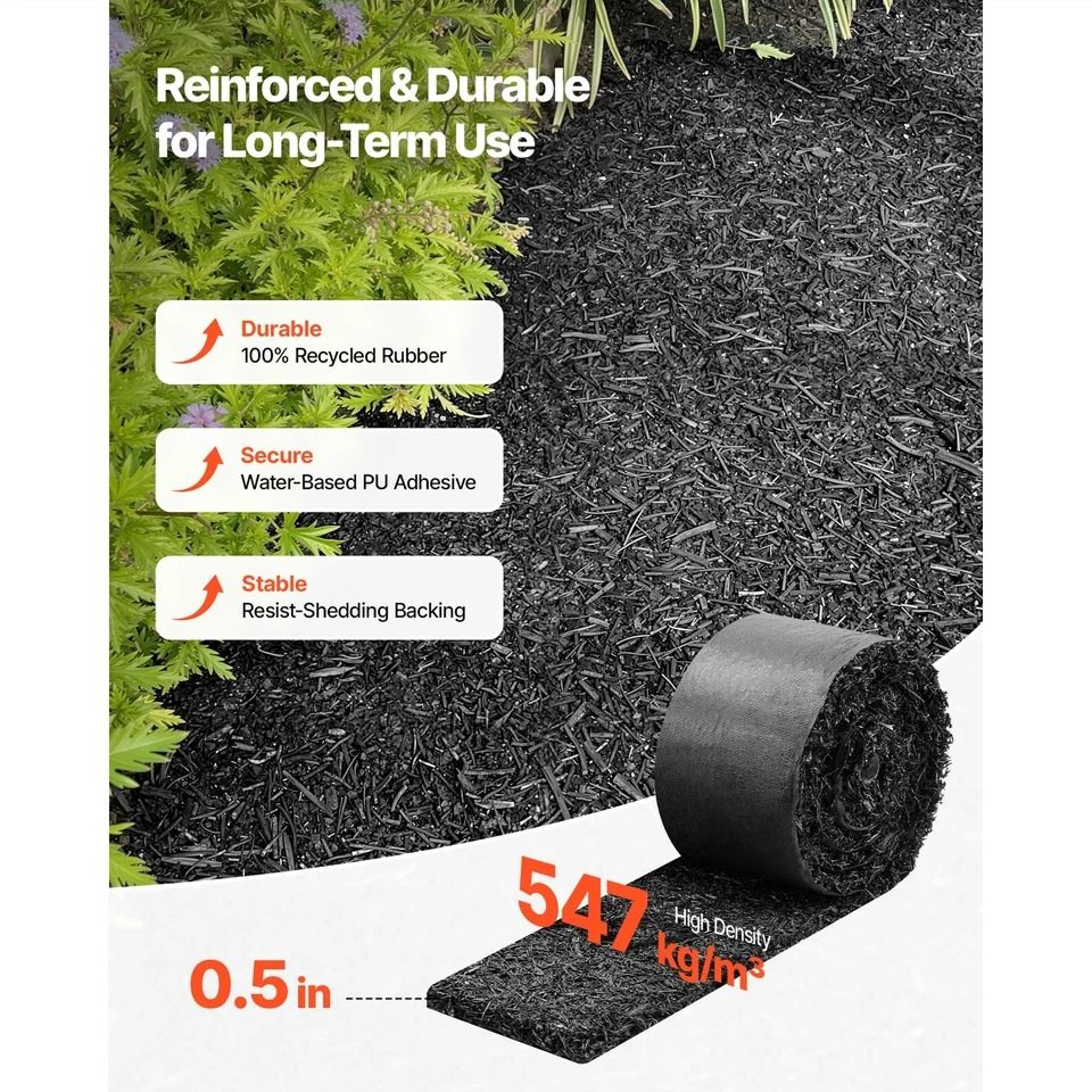 Rubber Mulch Roll For Landscaping Borders 1
