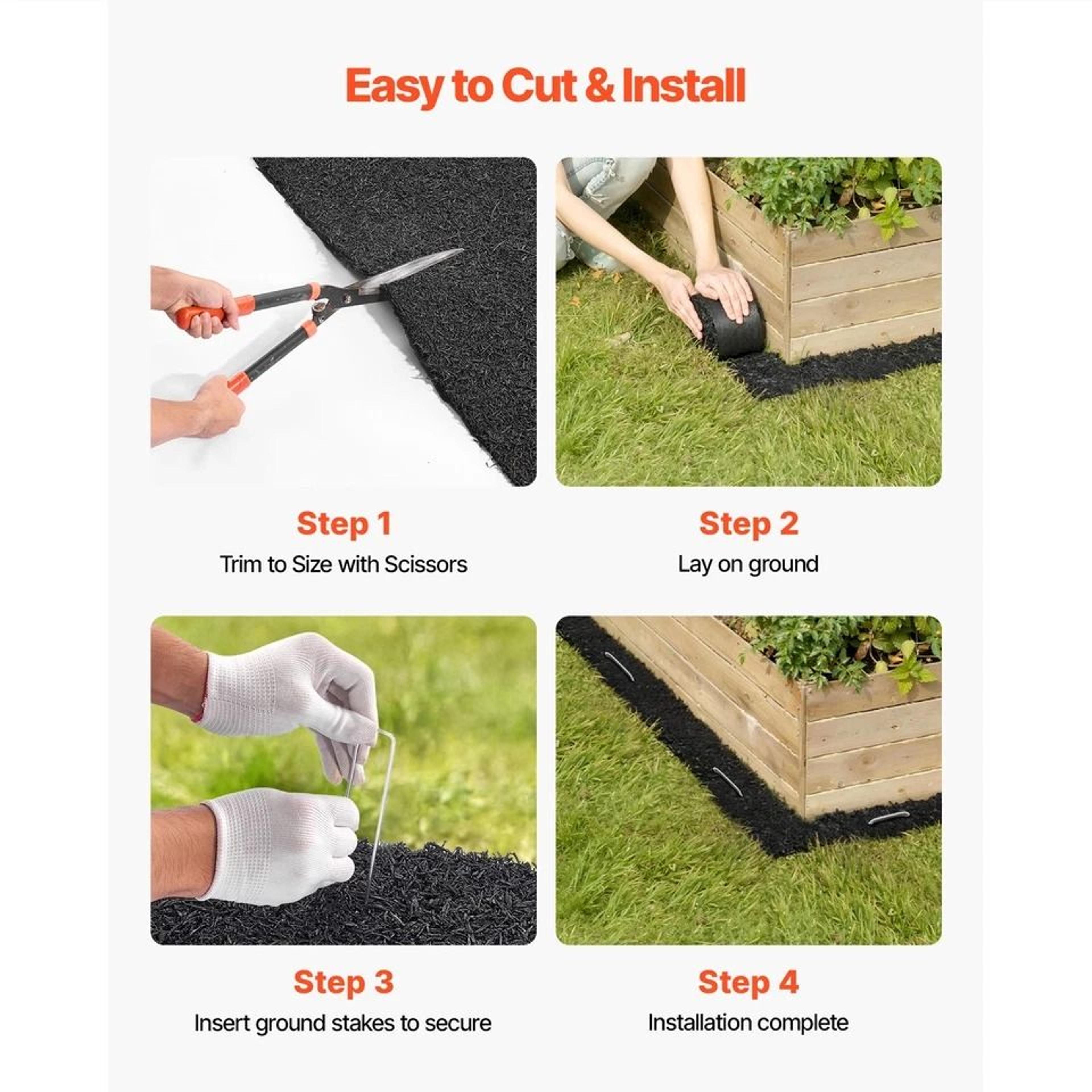Rubber Mulch Roll For Landscaping Borders 5