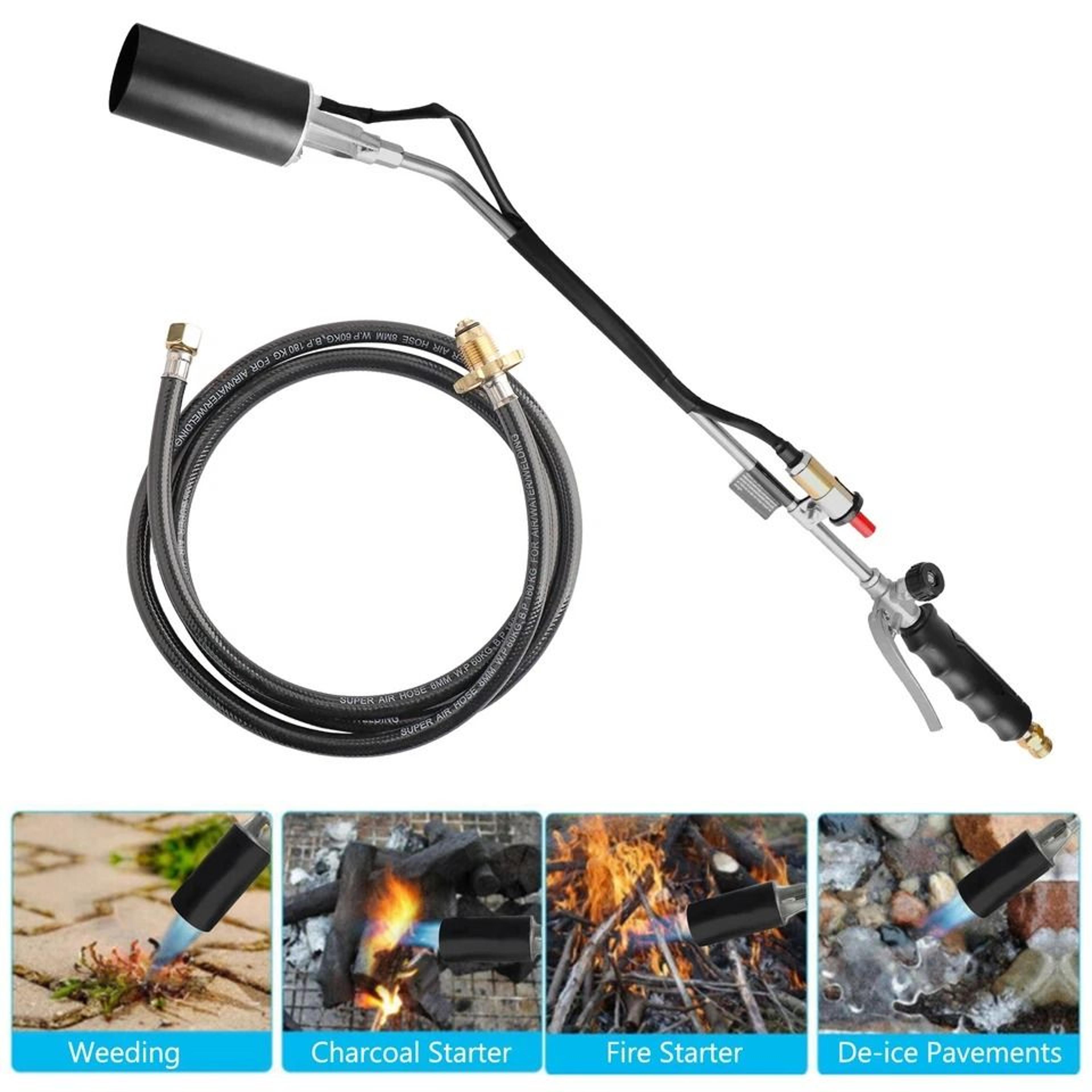 Portable Propane Torch Weed Burner HighTemperature Ice  Snow Melter Outdoor Flame Thrower With Hose 3