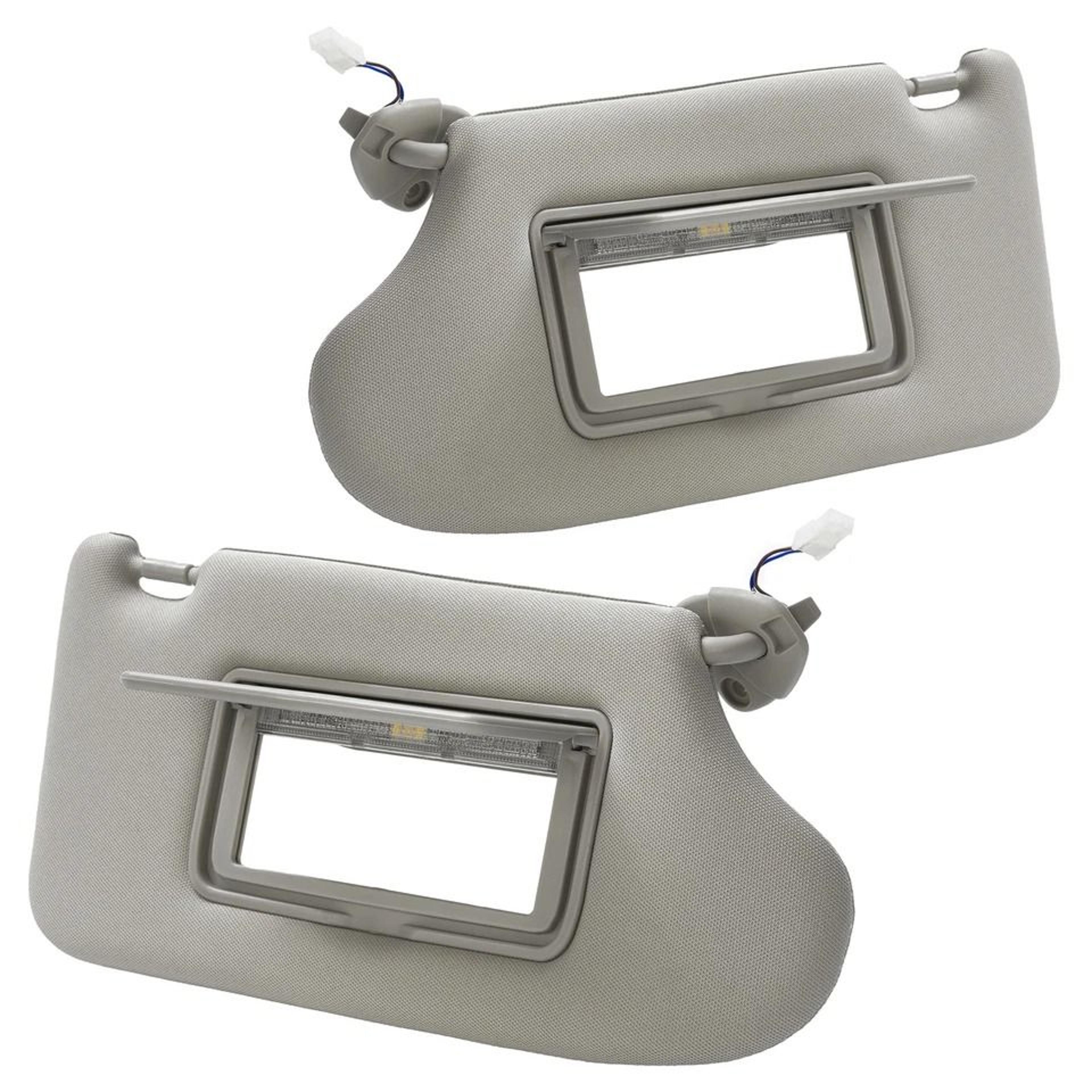 gray sun visor replacement with light for front left right