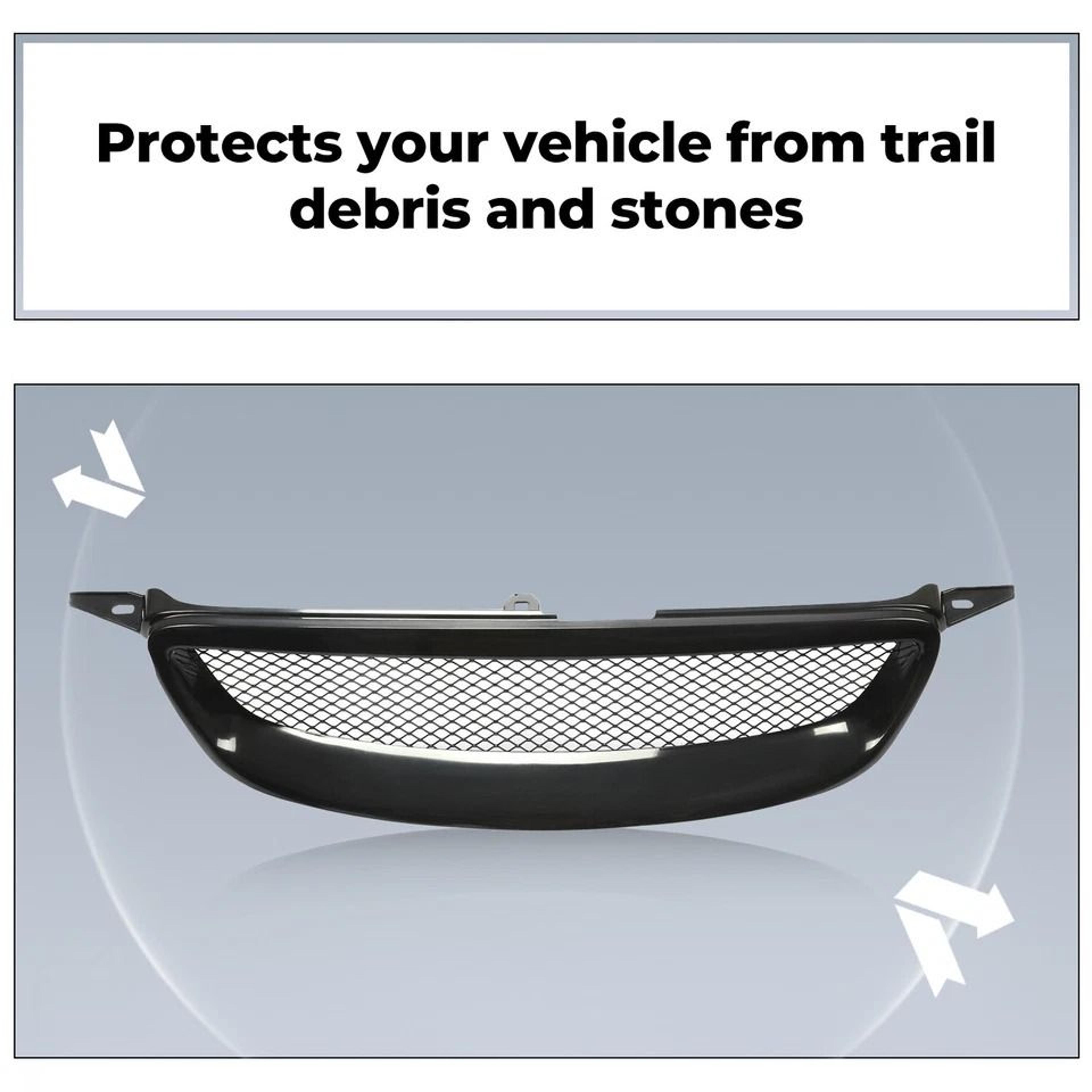 Glossy Black Metal Mesh Front Hood Grill For Toyota Corolla 10