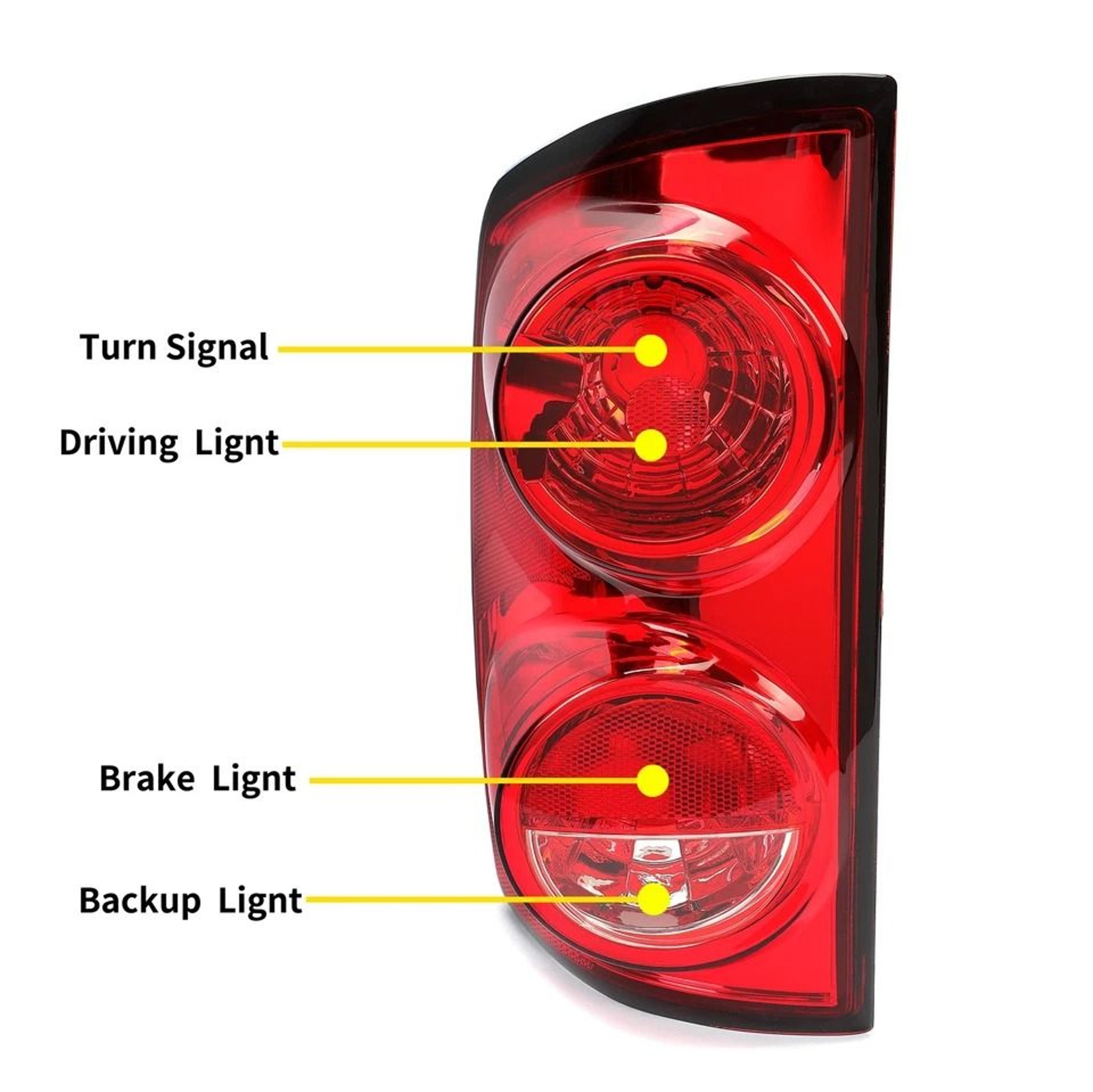 Rear Tail Light Left Side For Dodge Ram Replacement Driver Side Light Assembly 3