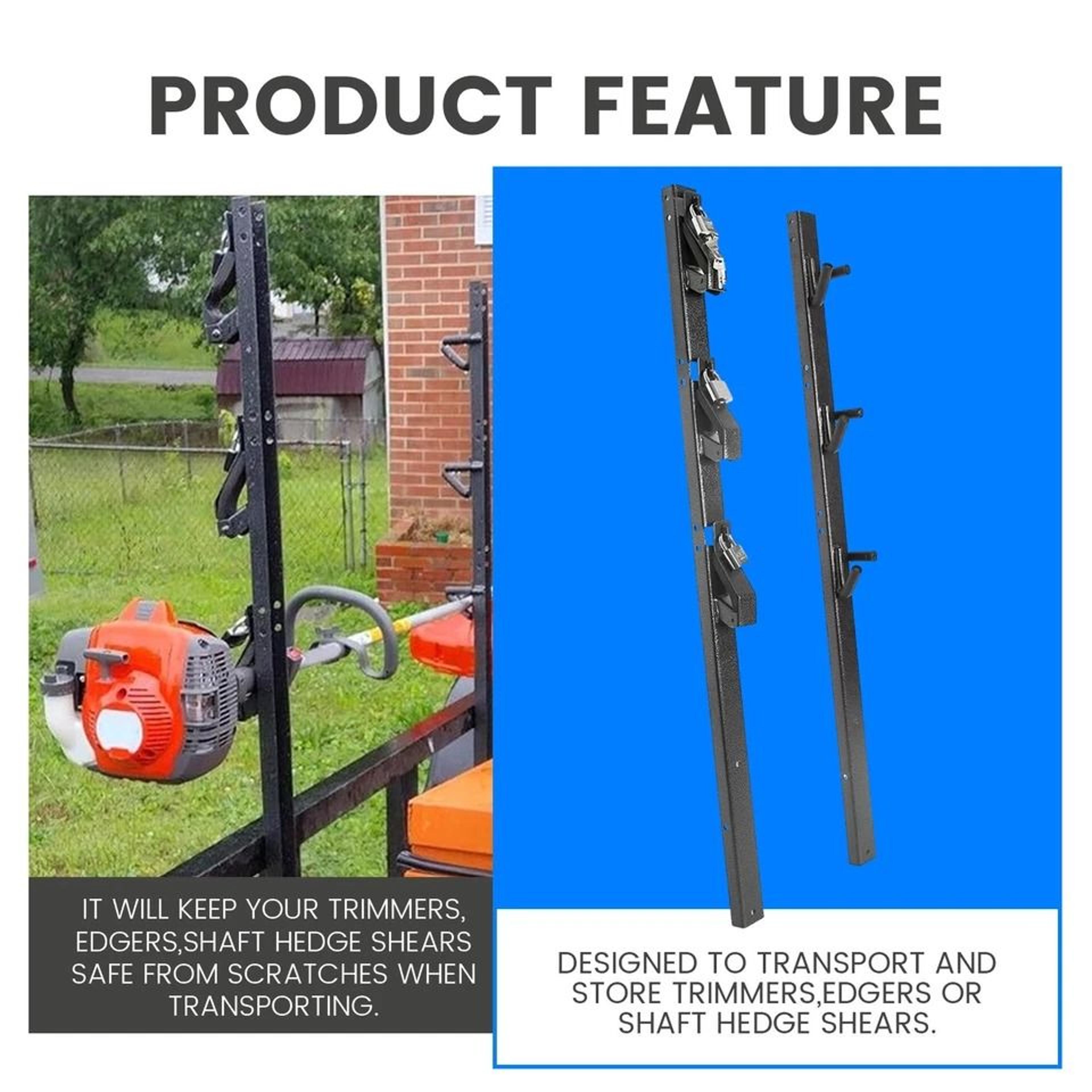 Trimmer Rack With Lock Weed Eater Carrier For Truck And Trailer 5
