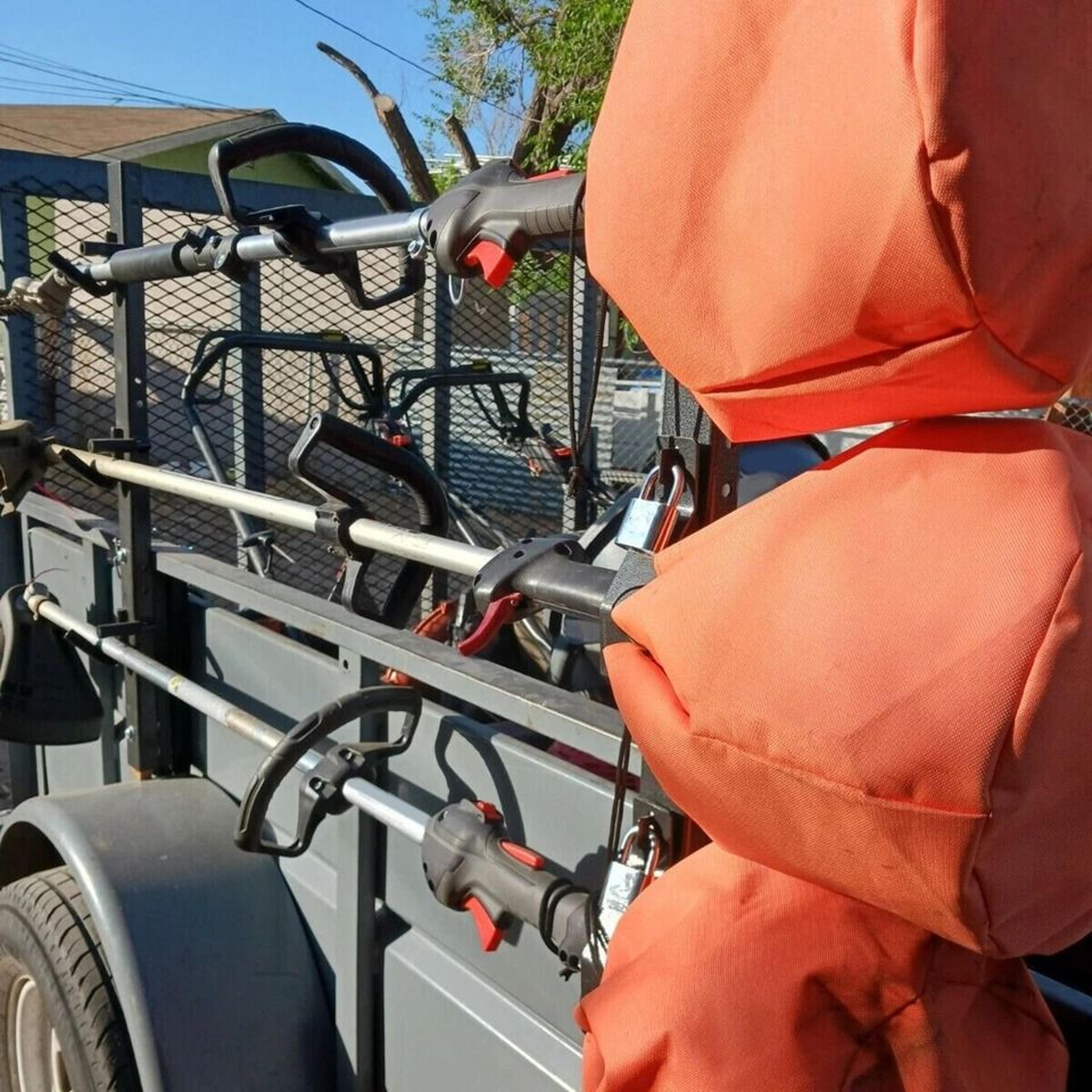 Trimmer Rack With Lock Weed Eater Carrier For Truck And Trailer 12