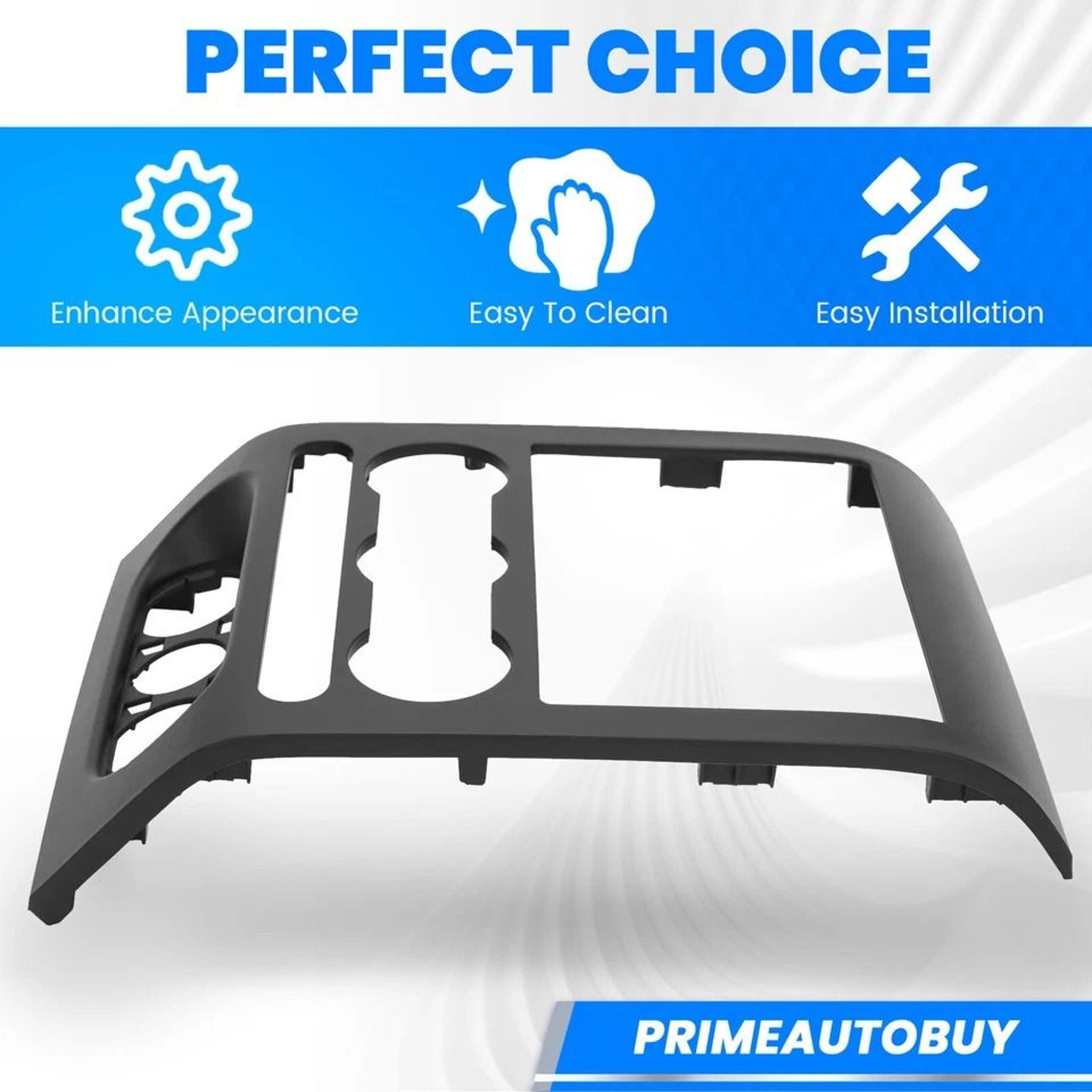 For Dash Trim Panel Black Radio Surround Bezel Center Trim 4