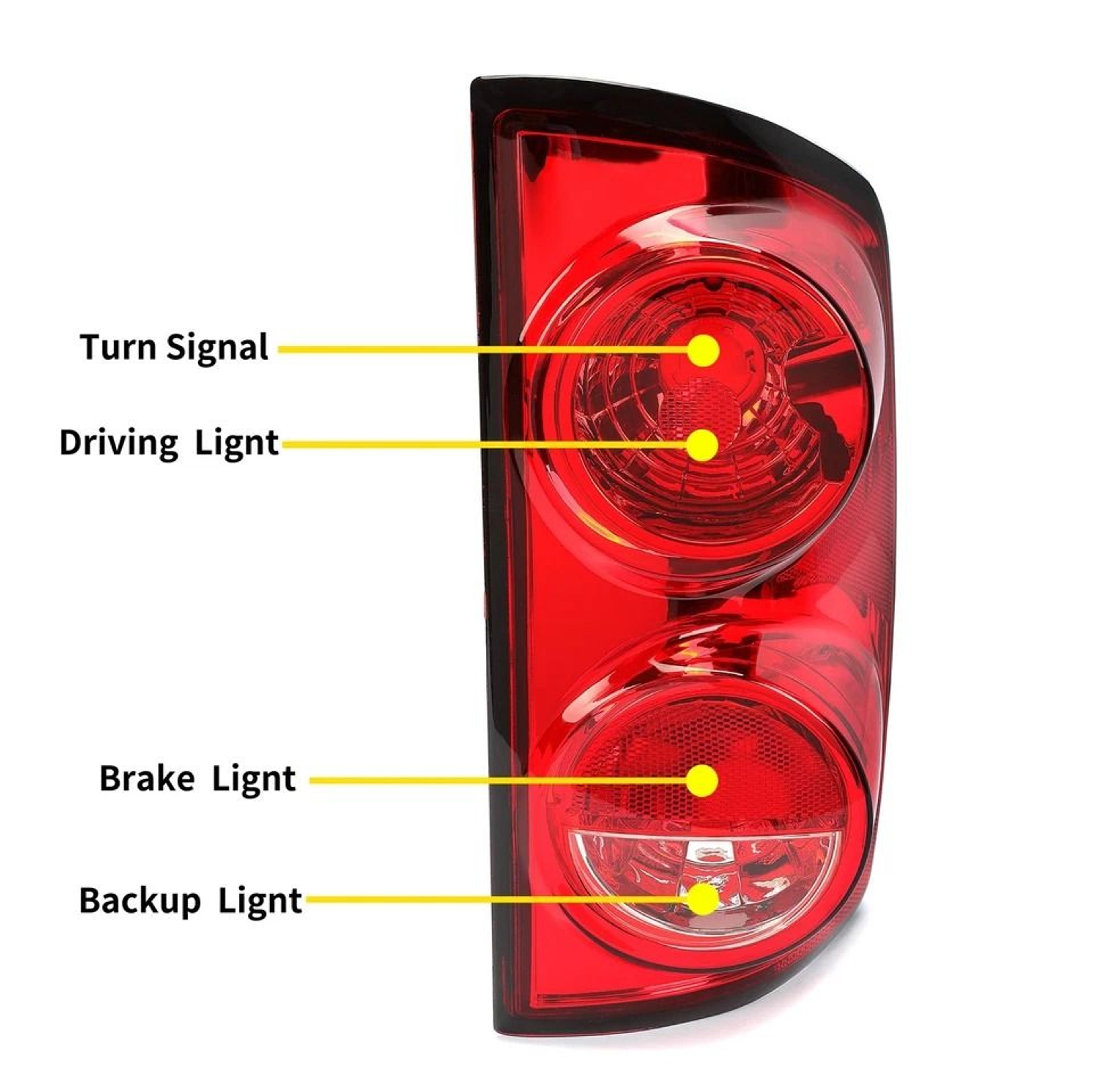 Passenger Side Tail Light For Dodge Ram Reliable Right RH Replacement 1
