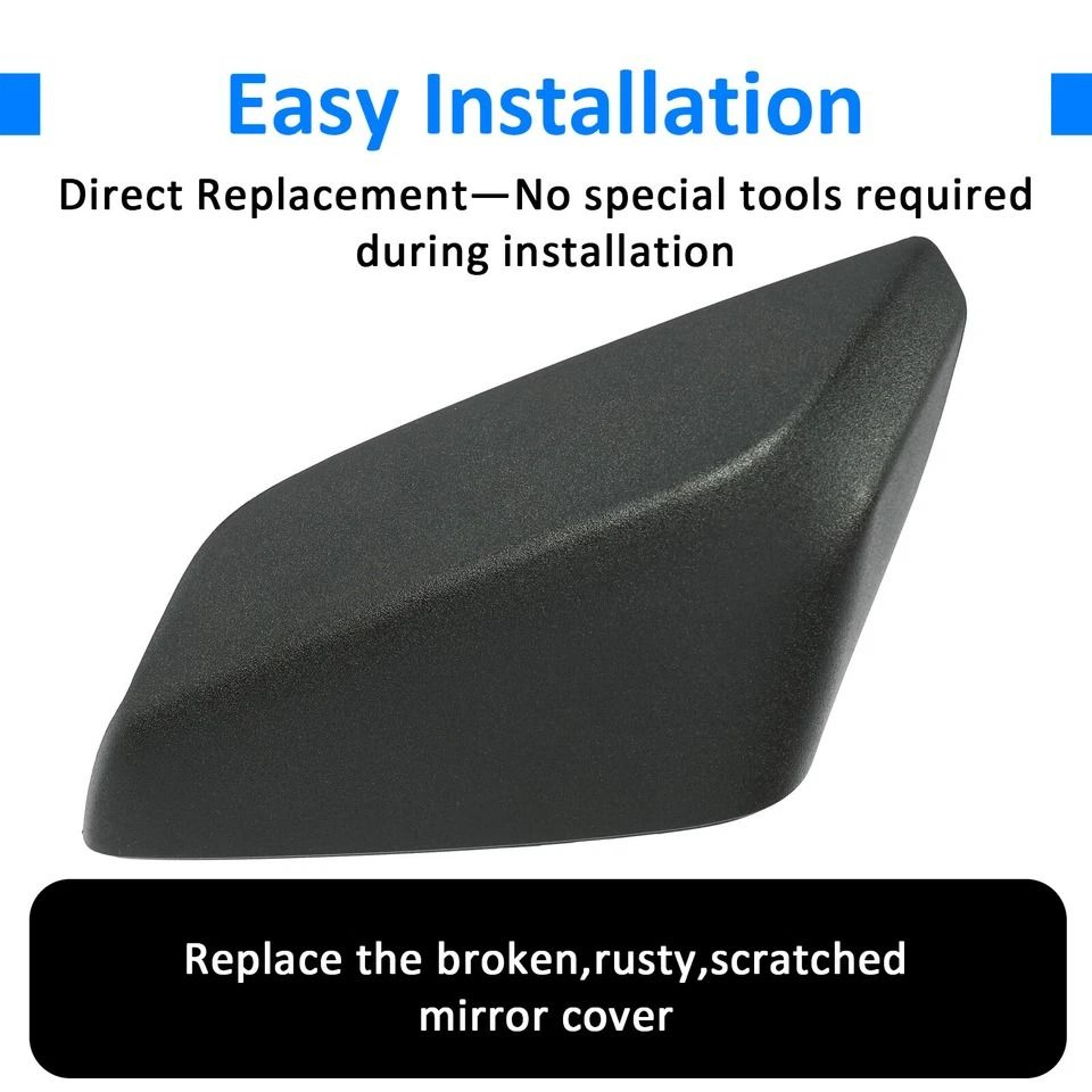 Chevrolet Malibu Driver Side Mirror Cap Cover Black Textured Replacement 2