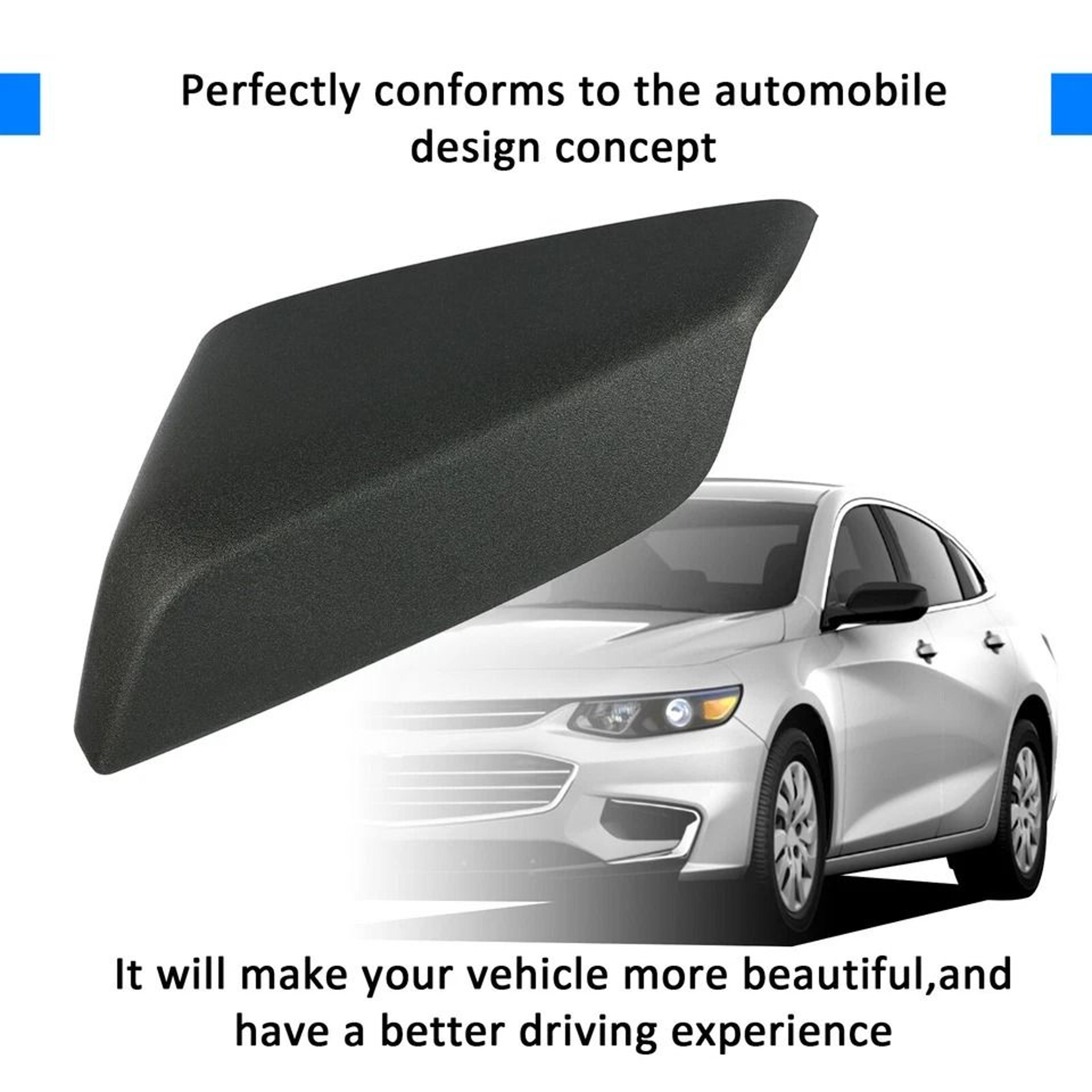 Chevrolet Malibu Driver Side Mirror Cap Cover Black Textured Replacement 3