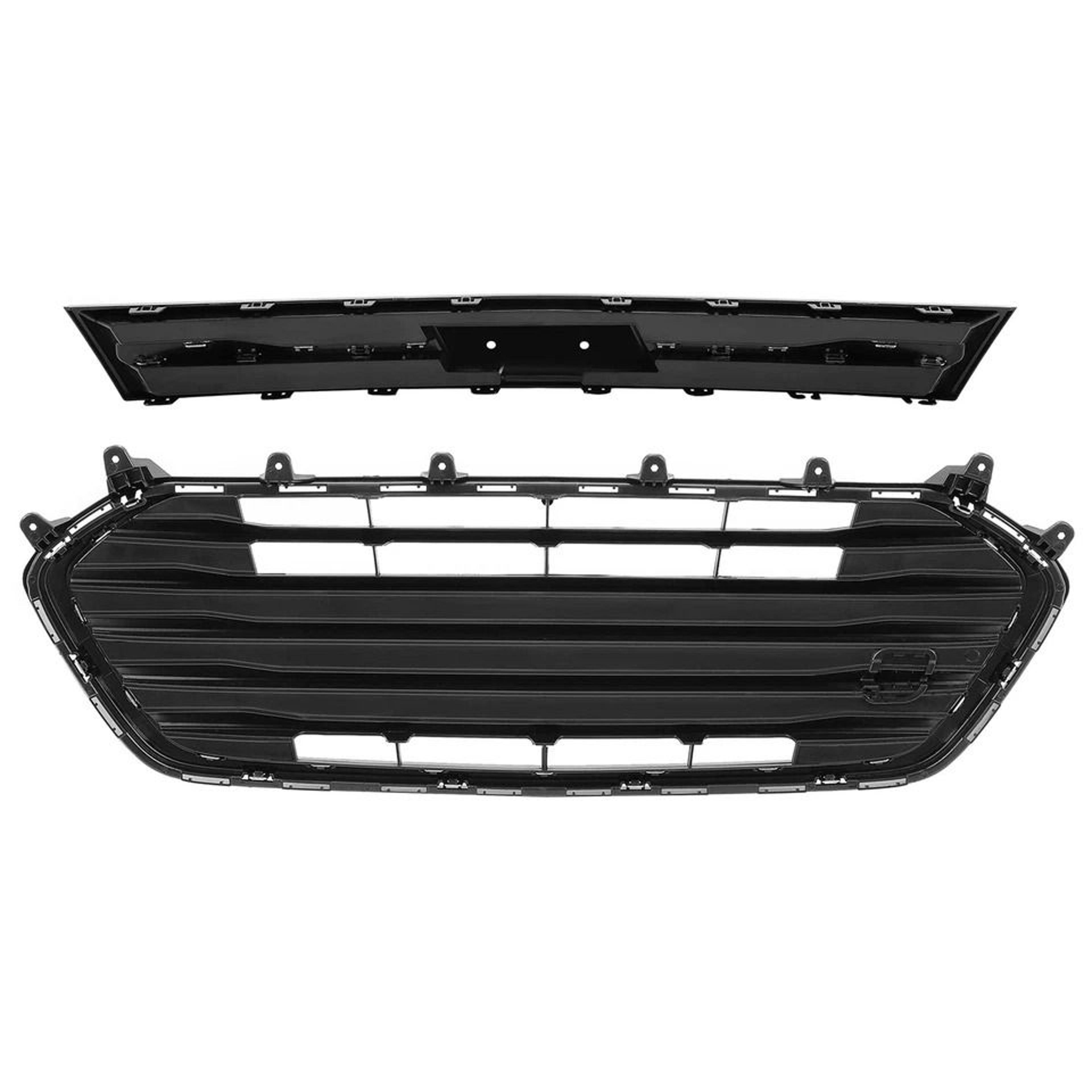 front bumper upper & lower grille set premium replacement grill for enhanced style