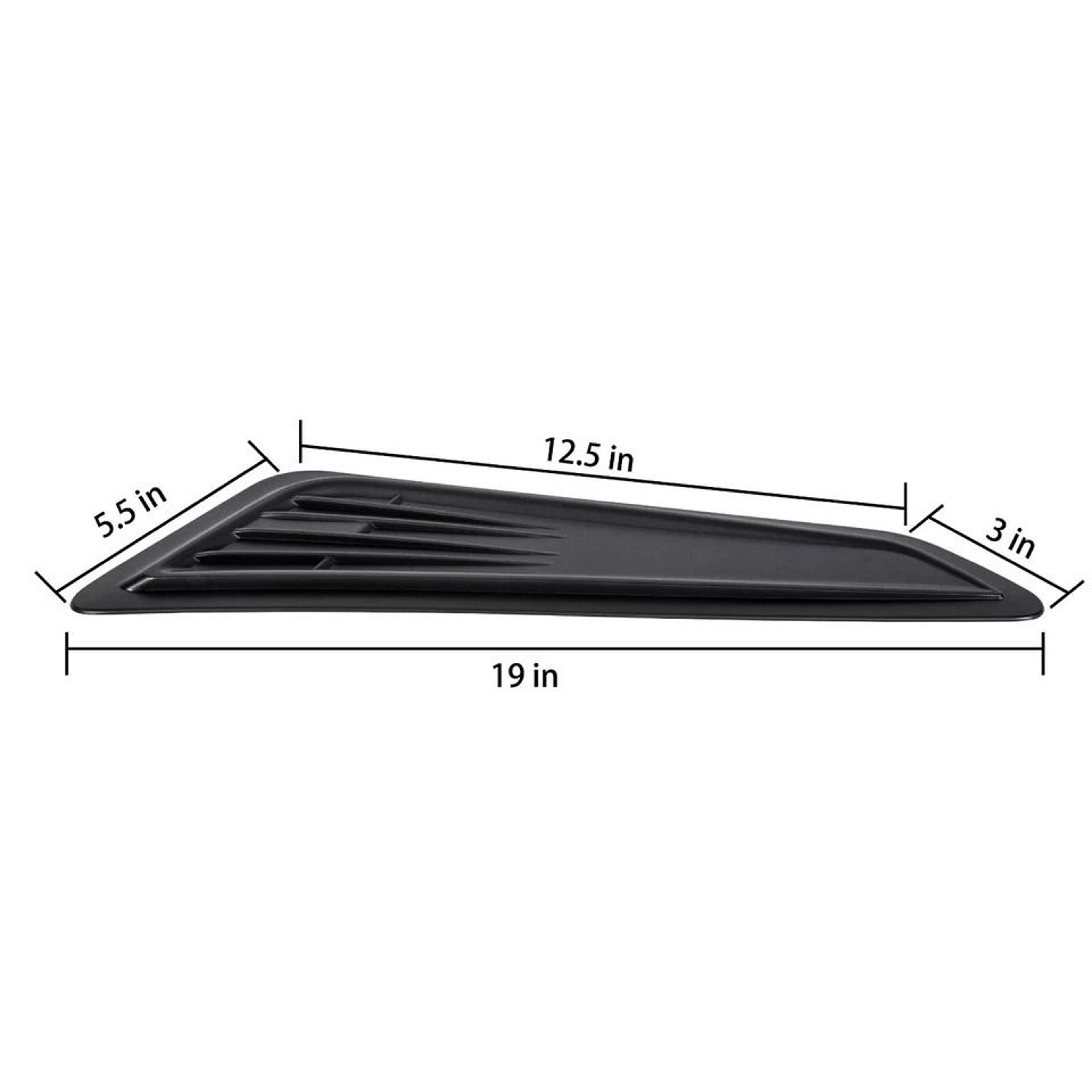 Black Bonnet Hood Vent Scoop Covers Enhance Your Rides Style 1