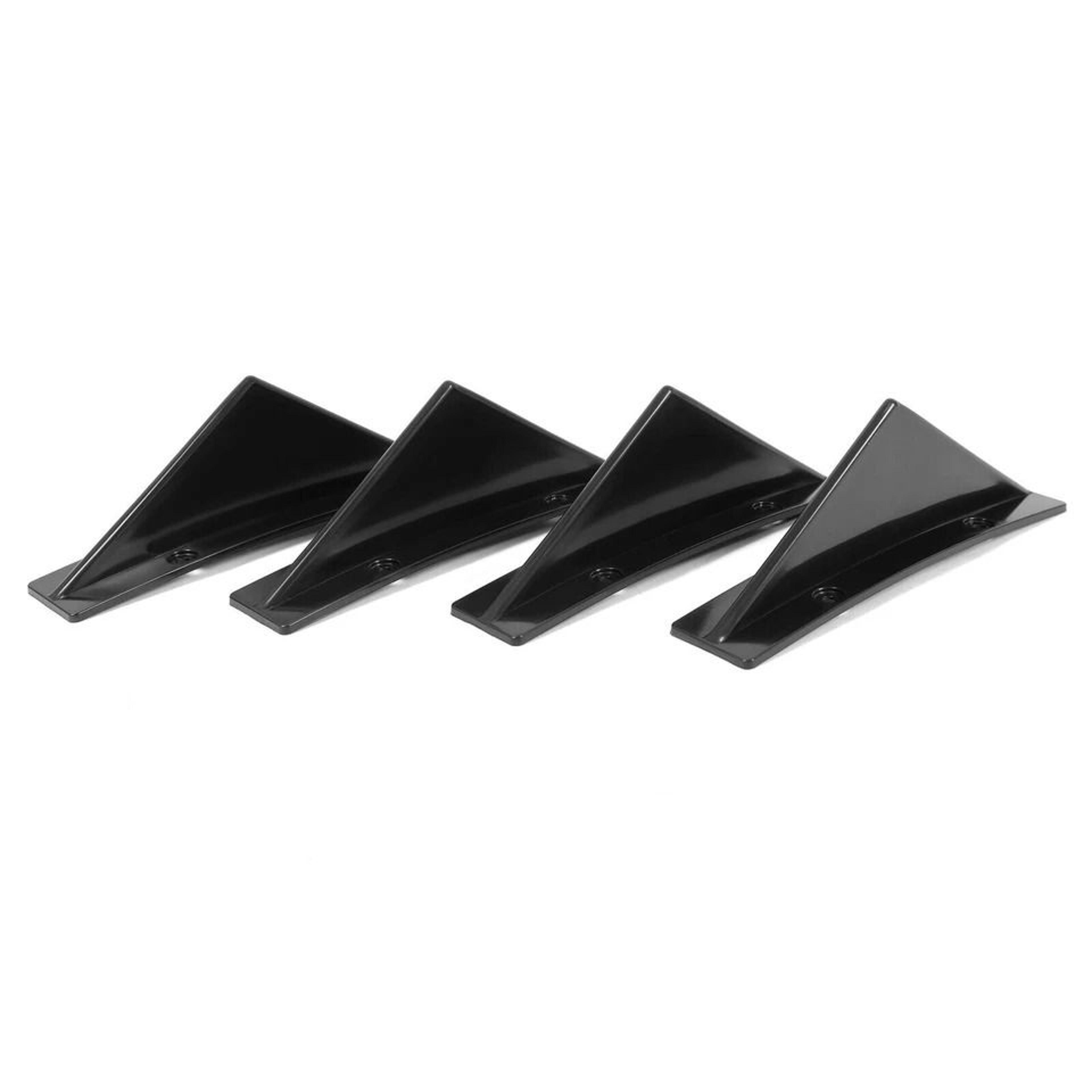 Universal Rear Bumper Diffuser Shark Fin Spoiler Lip Splitter Glossy Black Enhance Car Aerodynamics 2