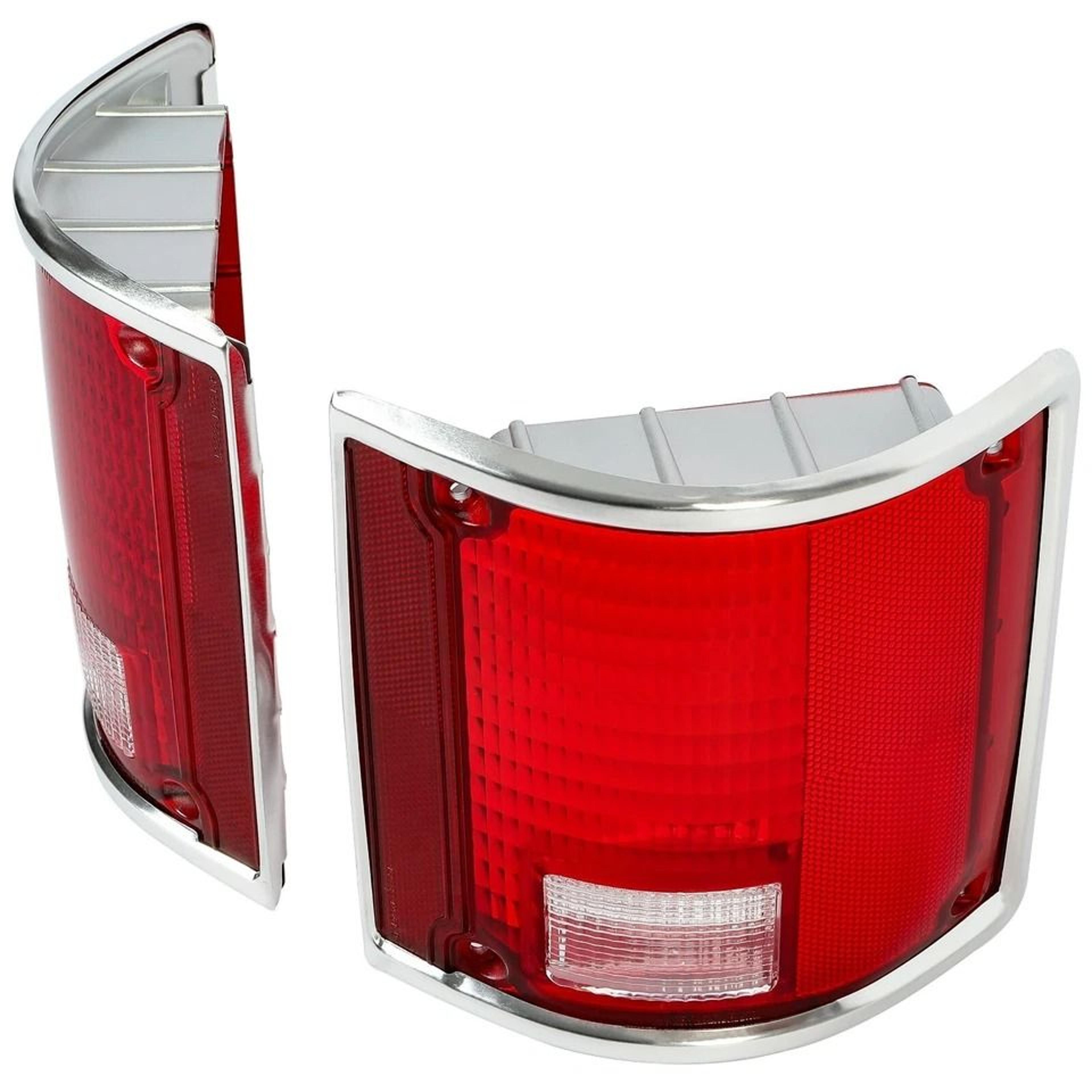 tail lights with chrome bezel pair for chevrolet, gmc sierra high-quality upgrade