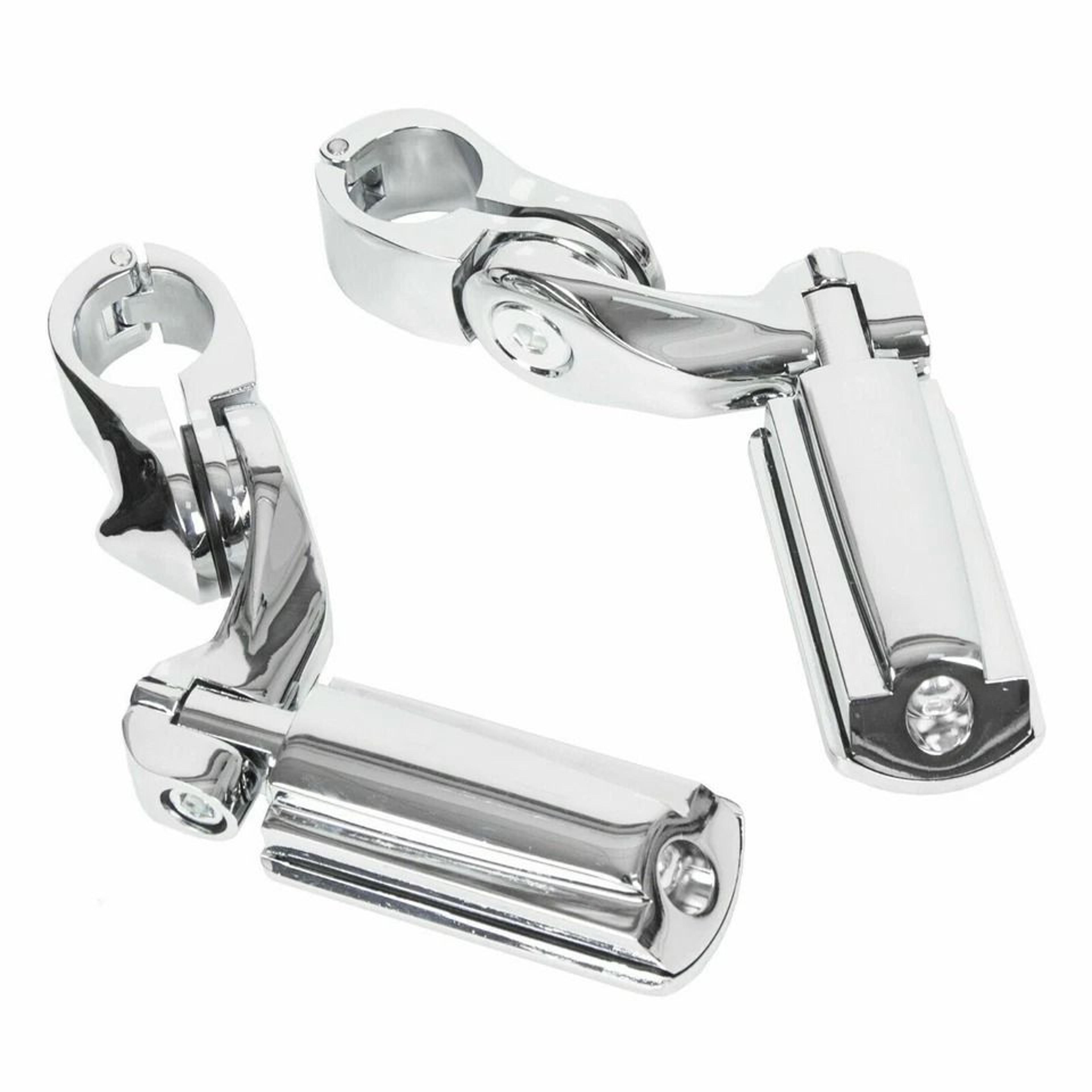 Harley Highway Foot Pegs Engine Guard Adjustable Crash Bar Footrests 10