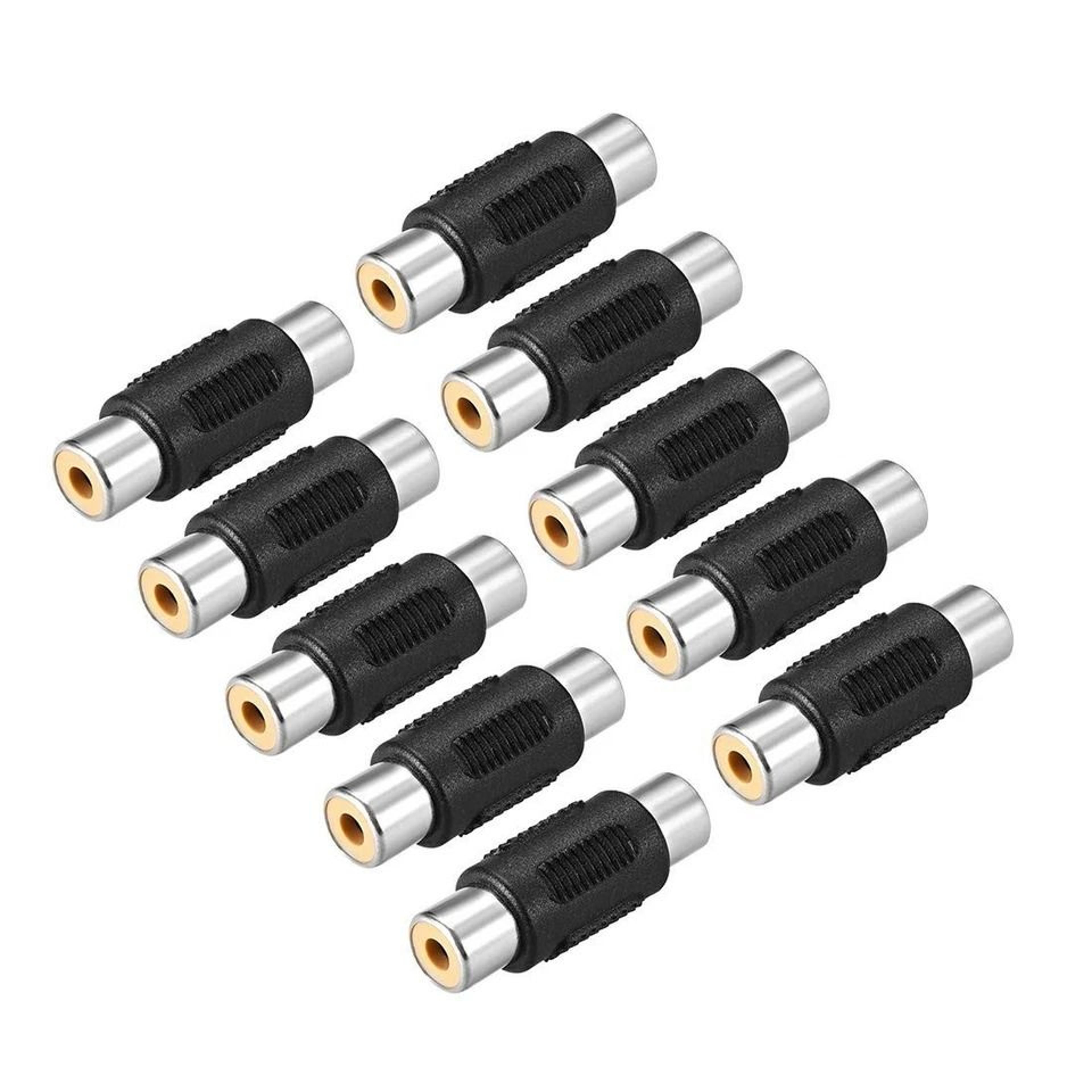 RCA Female To Female Coupler Adapter For AV Audio Video Cable Extension 6