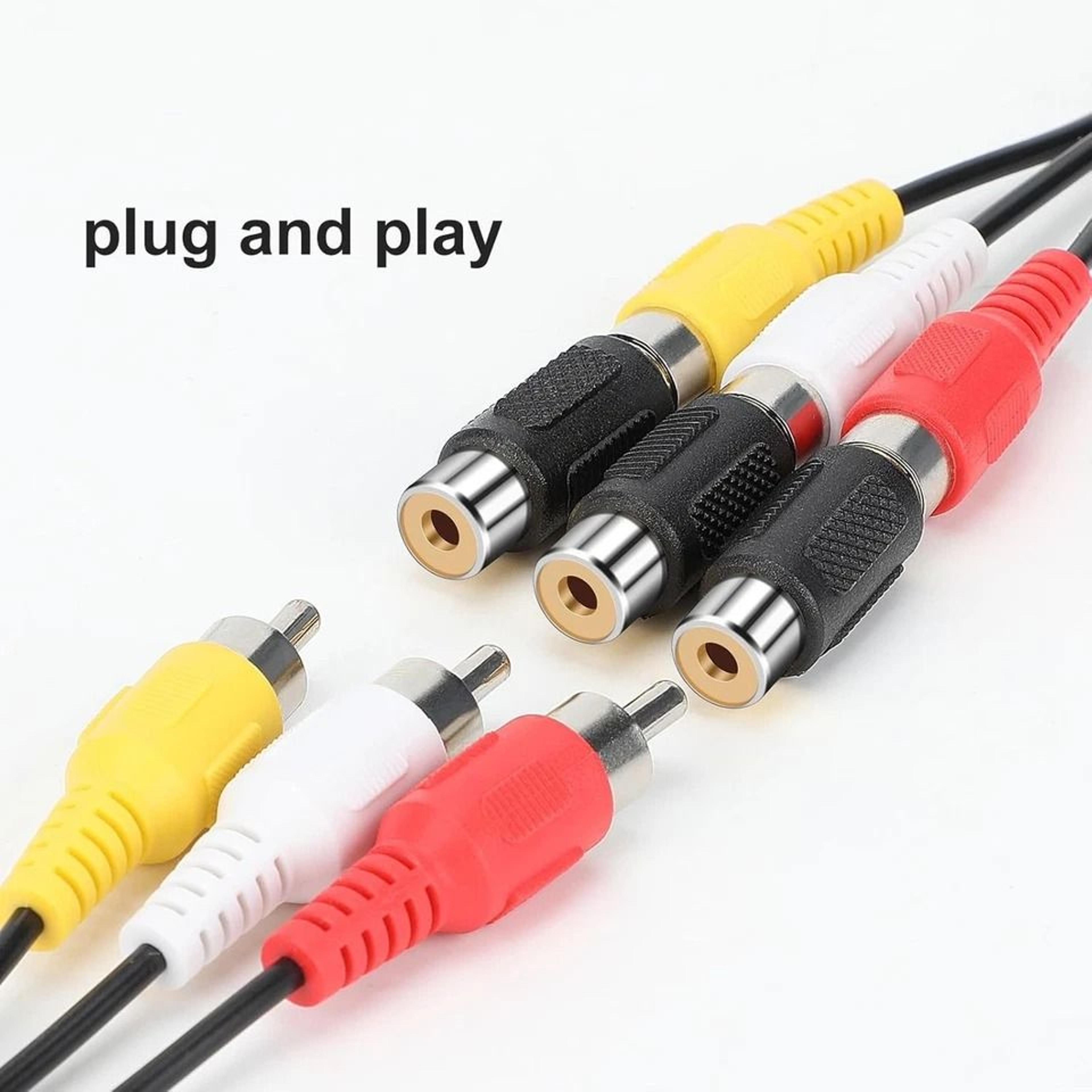 RCA Female To Female Coupler Adapter For AV Audio Video Cable Extension 7