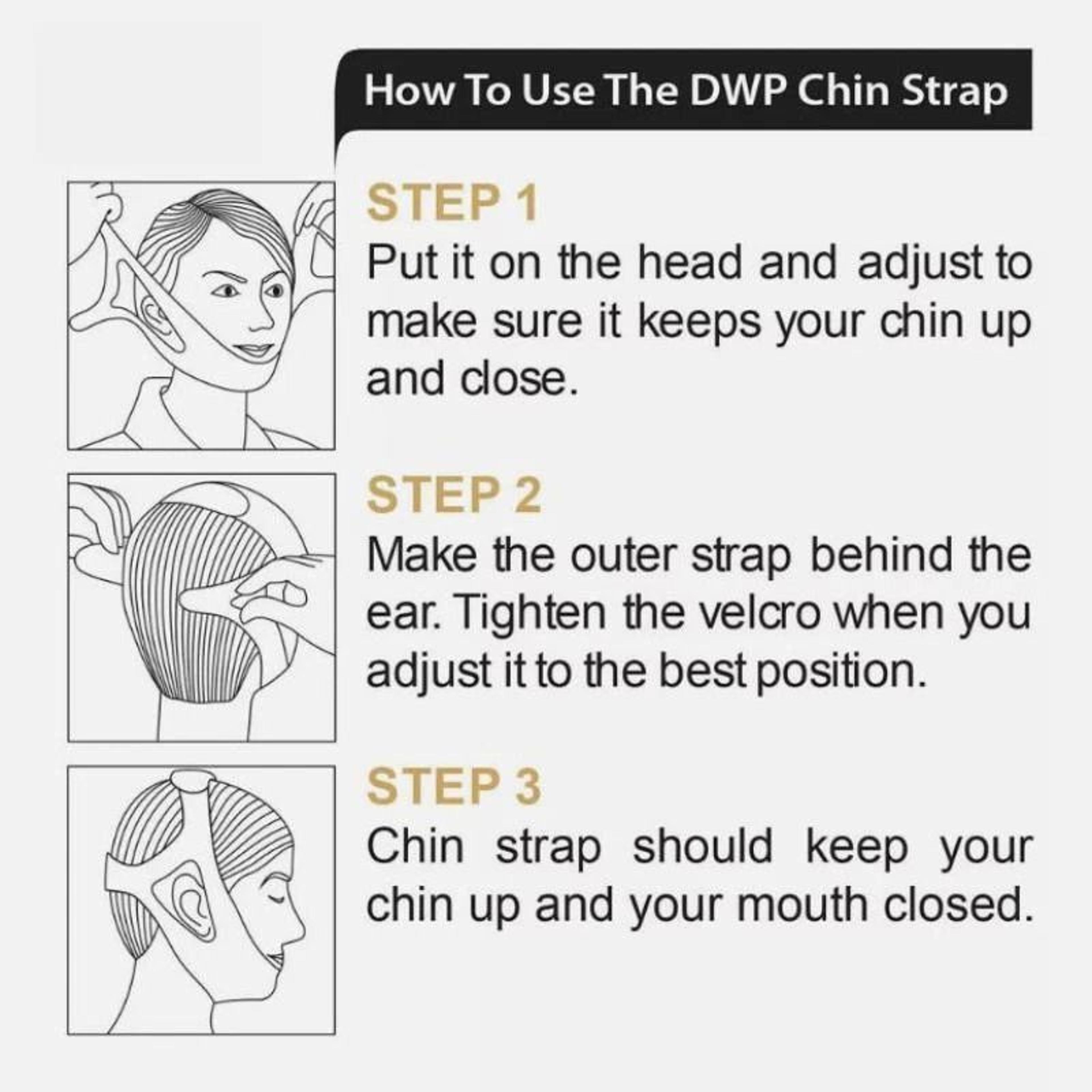 Anti Snoring Chin Strap For Sleeping Adjustable Breathable Jaw Support Belt 4