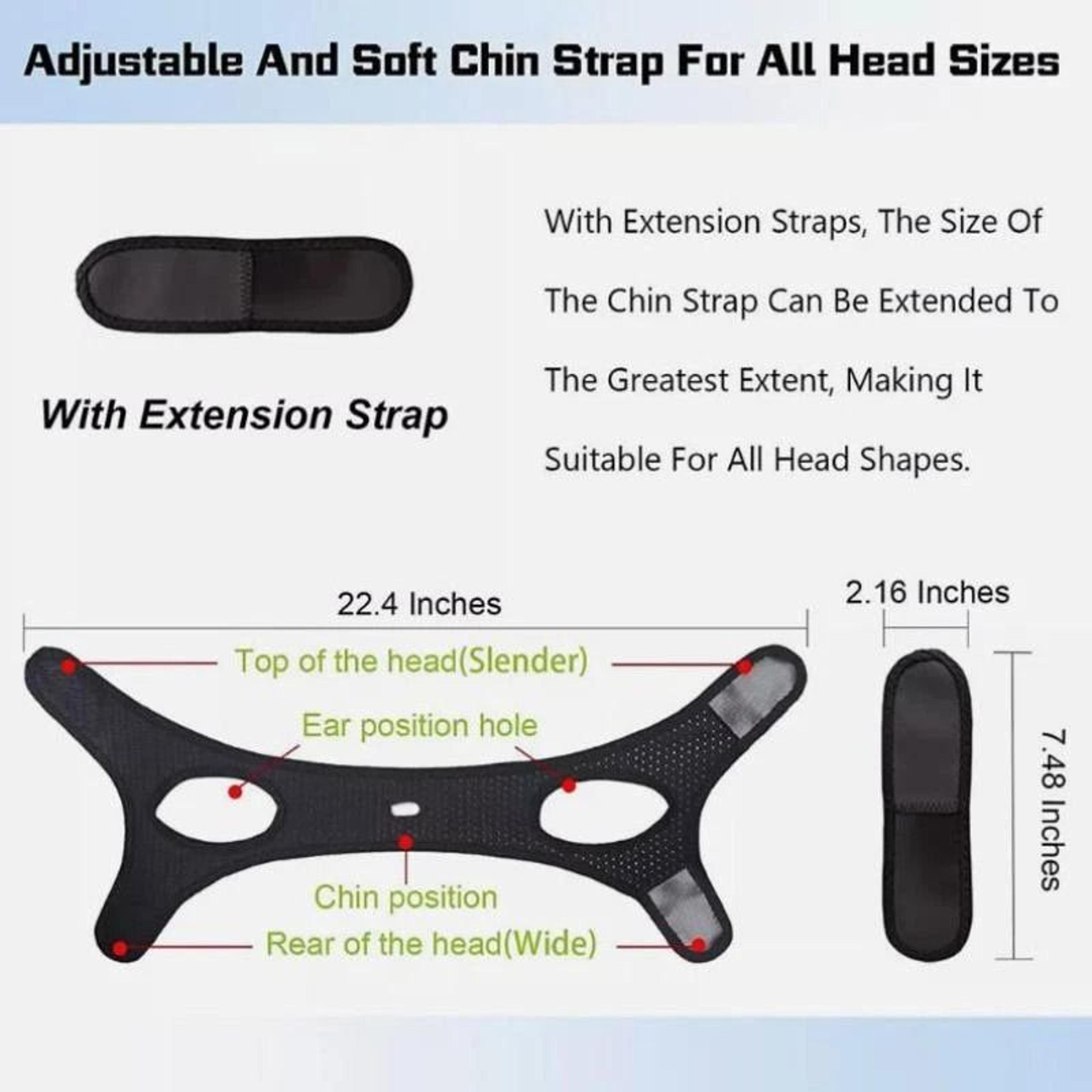 Anti Snoring Chin Strap For Sleeping Adjustable Breathable Jaw Support Belt 7