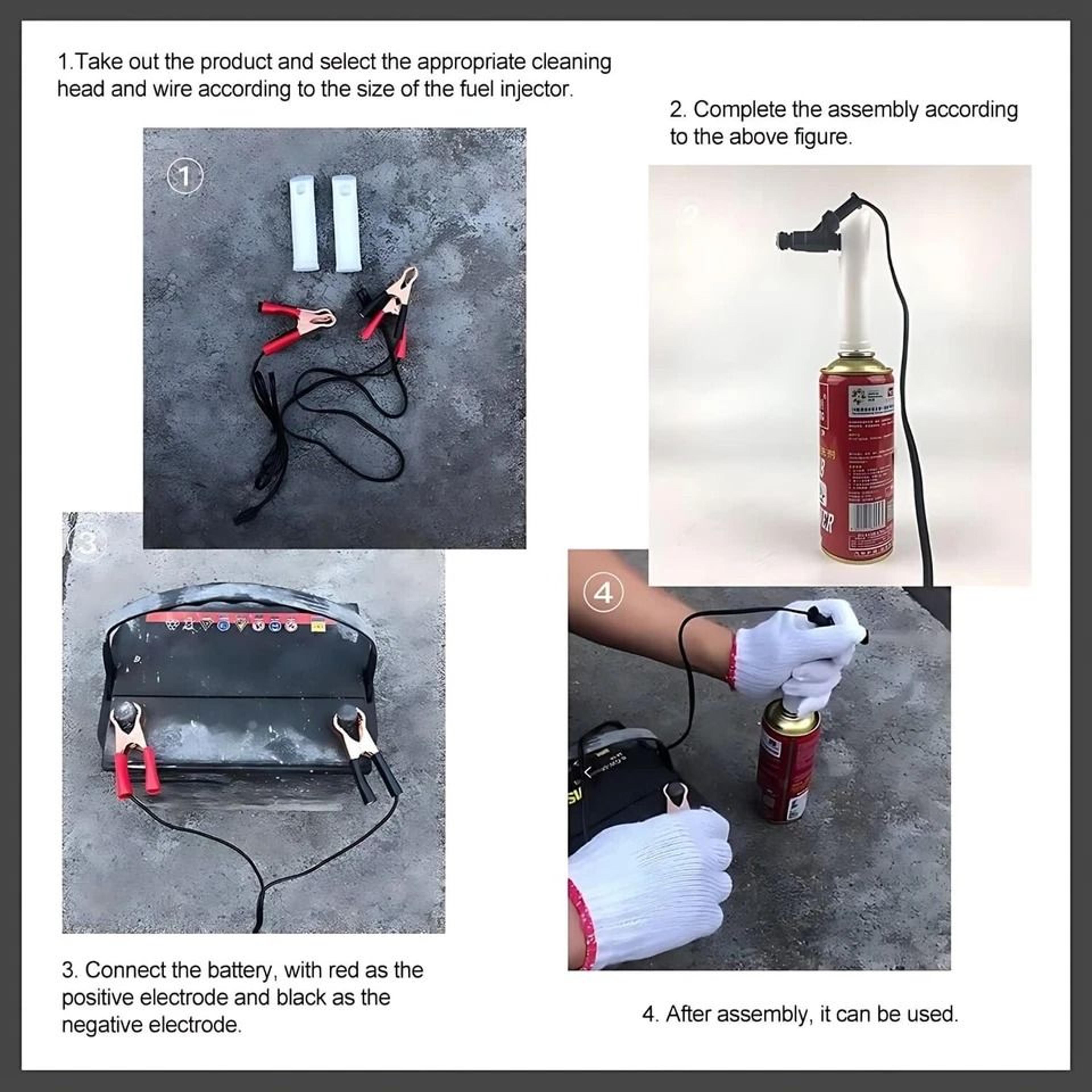 Universal Fuel Injector Flush Adapter  Fuel Injector Cleaning Kit DIY Car Cleaning Tool For Engine  9