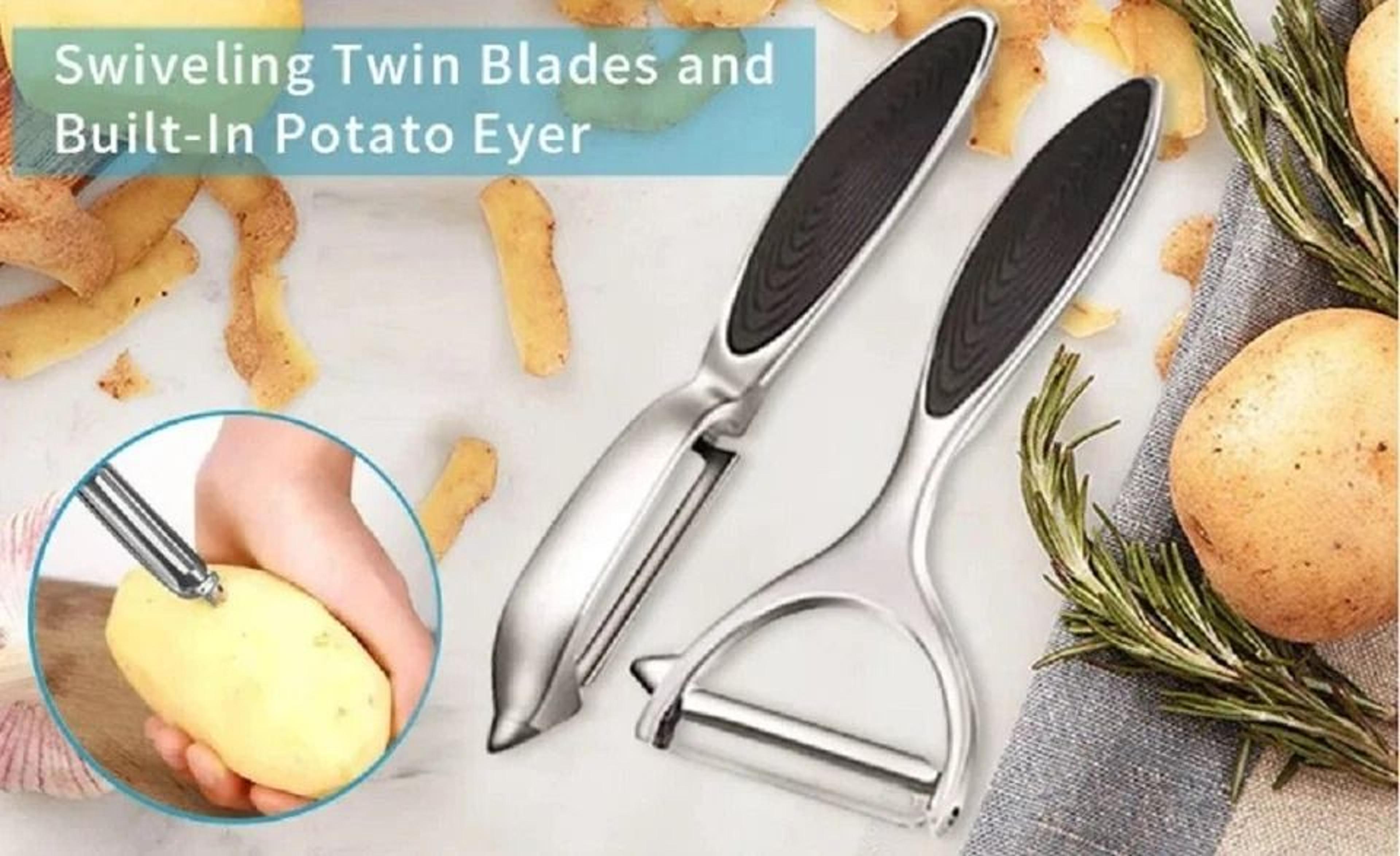 Stainless Steel Vegetable  Fruit Peeler Set With NonSlip Handle Potato  Carrot Peeler 9