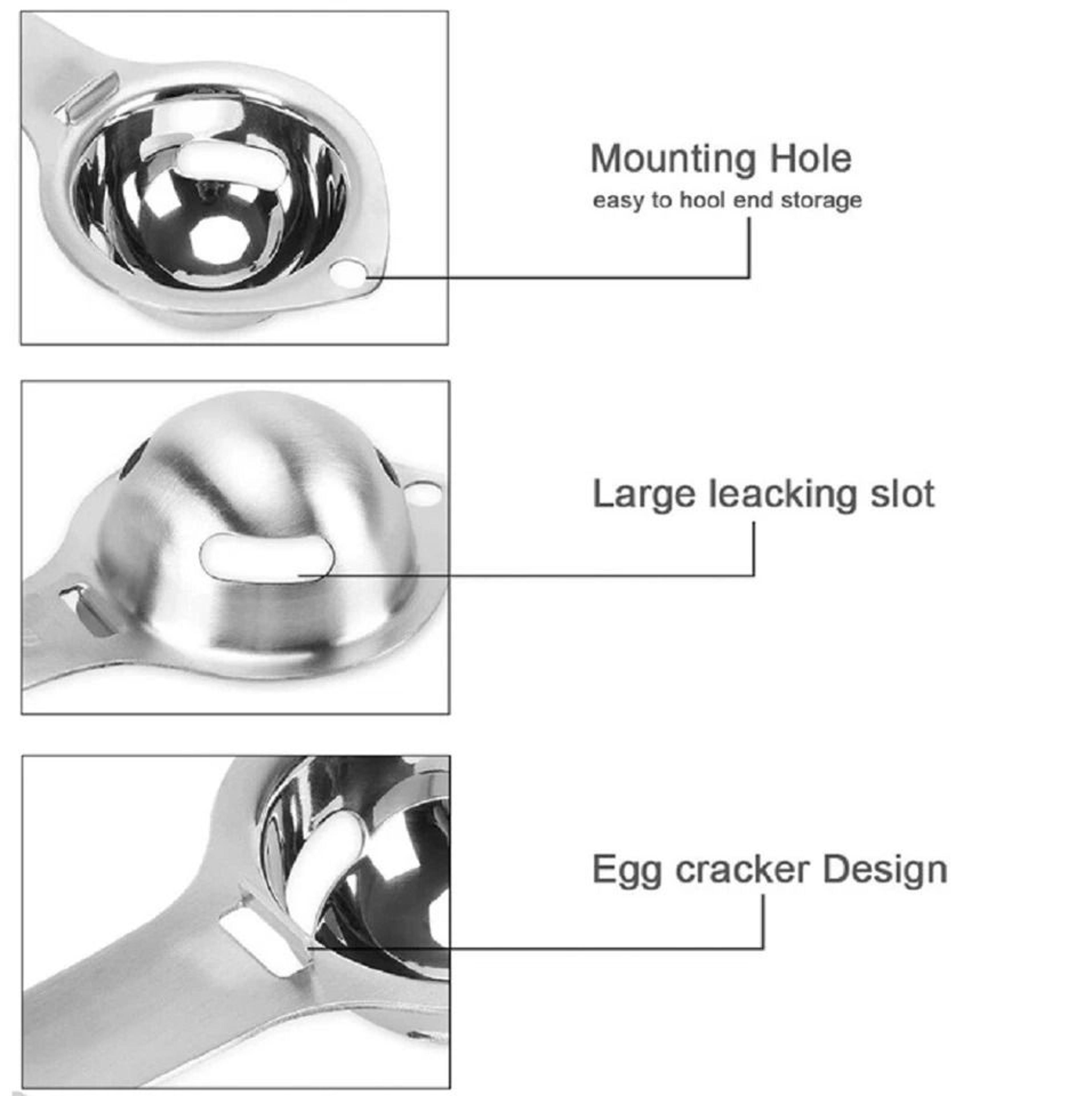 Egg Yolk White Separator Sieve Tool Easy Kitchen Gadget For Baking And Cooking 2