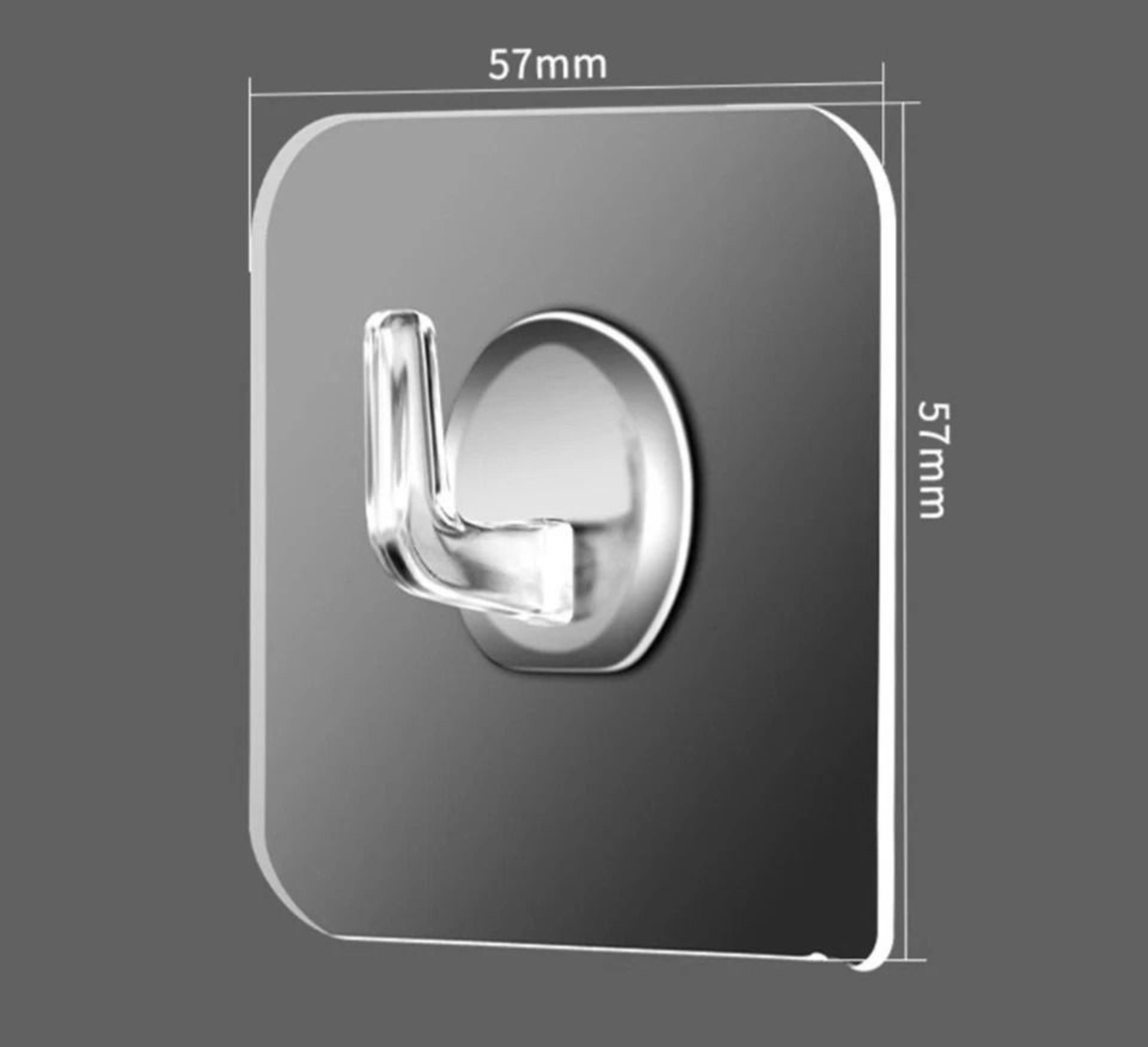 Clear HeavyDuty Adhesive Wall Hooks Seamless NonDamaging Hangers For Home Organization 6
