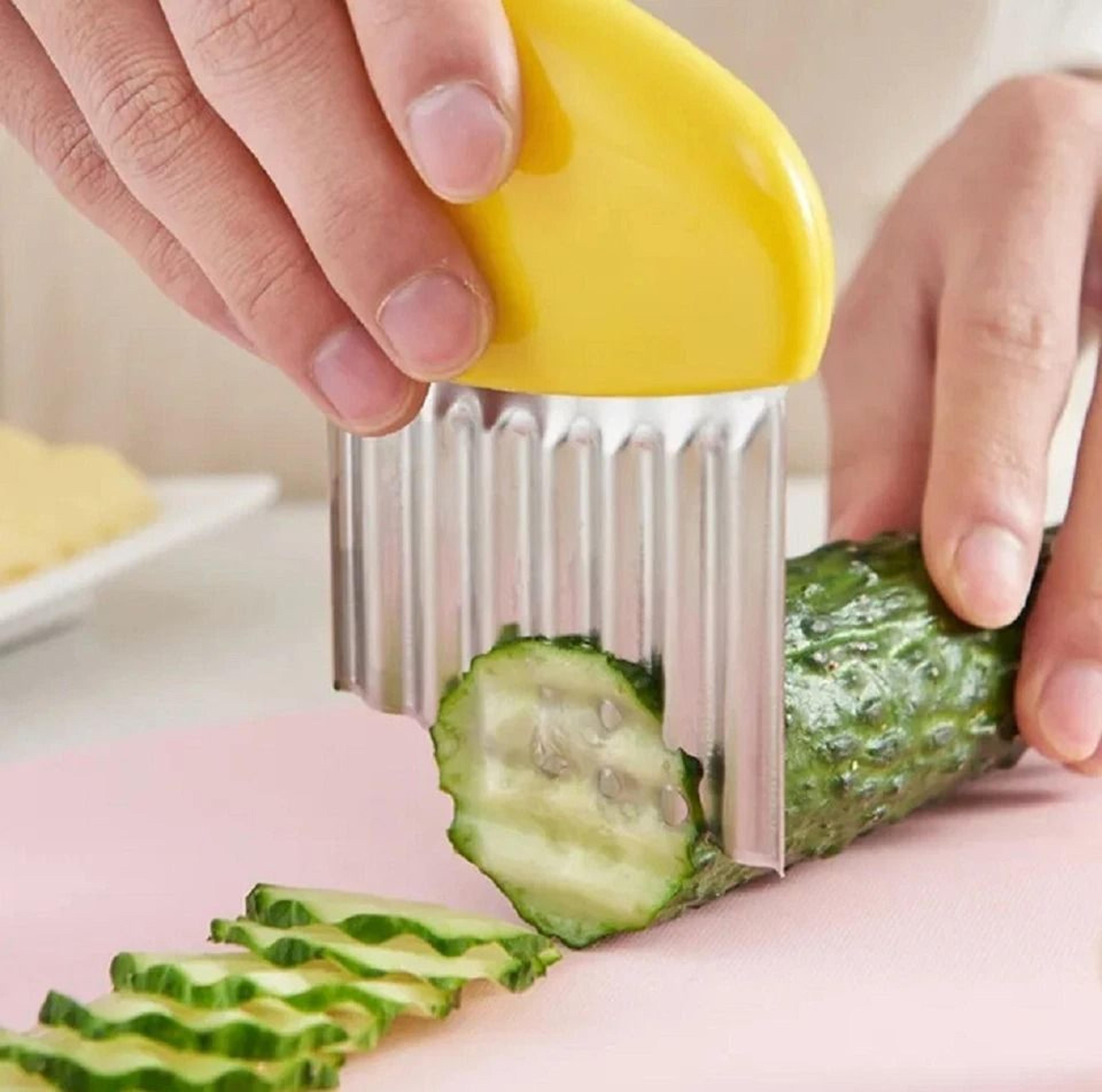 Crinkle Cutter Set Stainless Steel Wavy Slicer For Fries  Vegetables 4