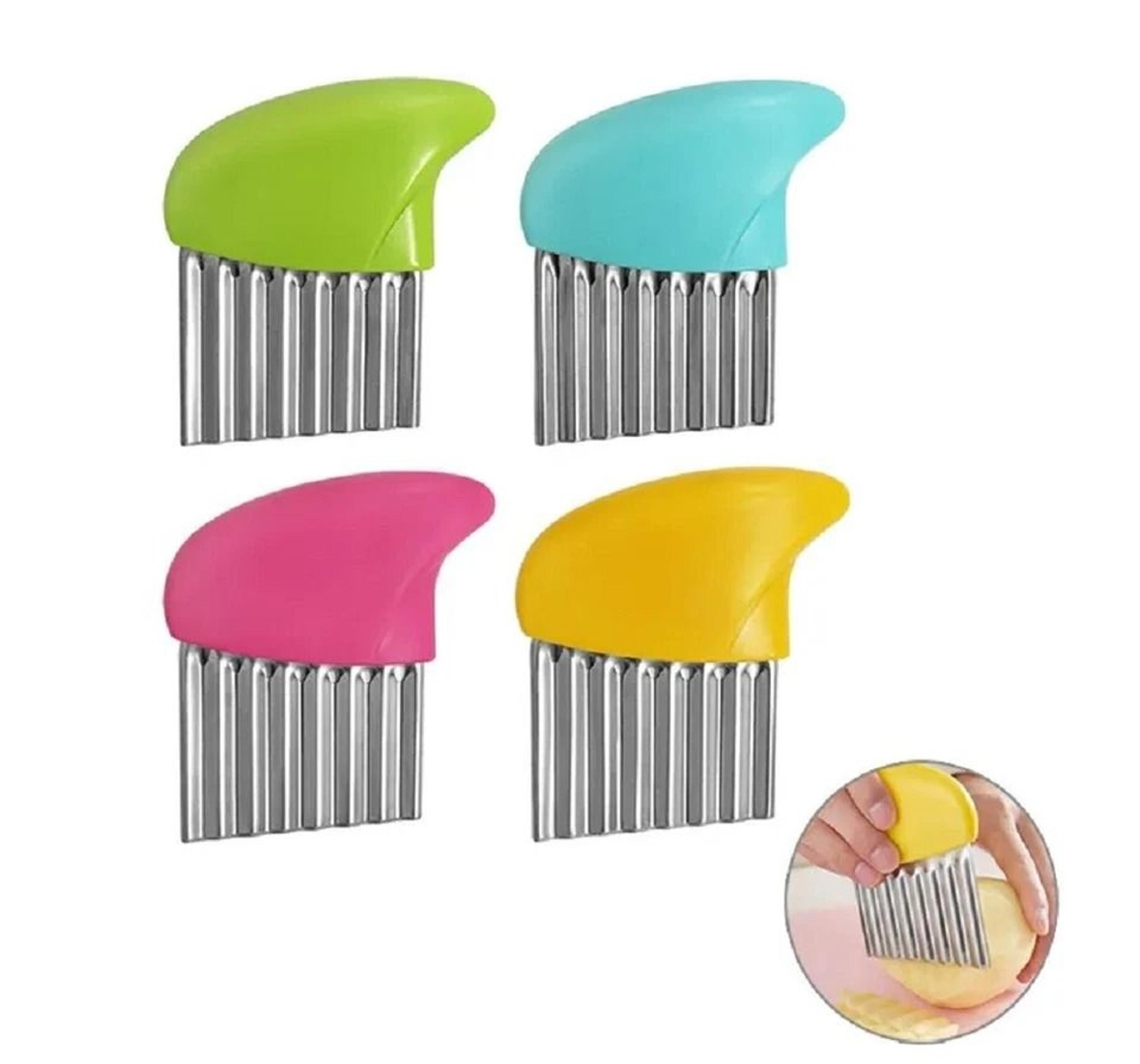 Crinkle Cutter Set Stainless Steel Wavy Slicer For Fries  Vegetables 5
