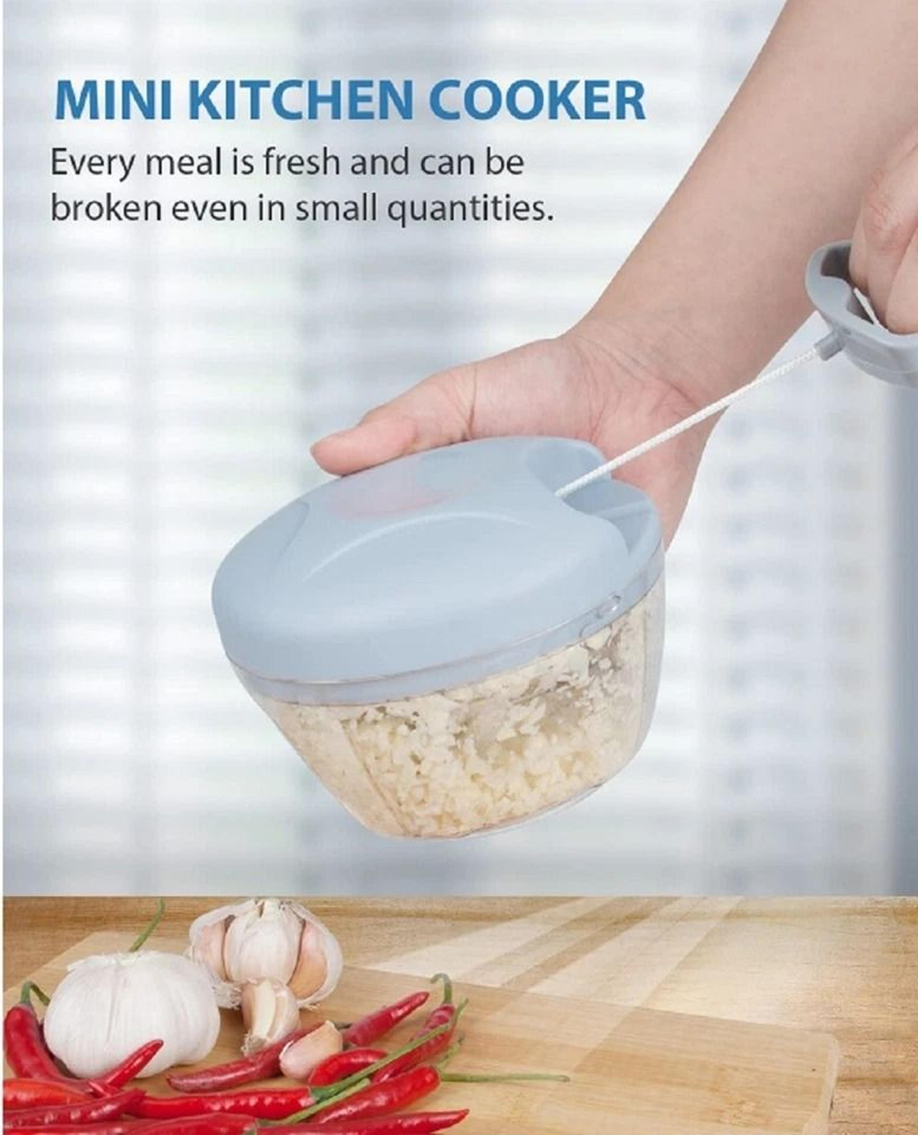 Portable Manual Food Chopper HandPull String Onion Garlic  Vegetable Mincer 5