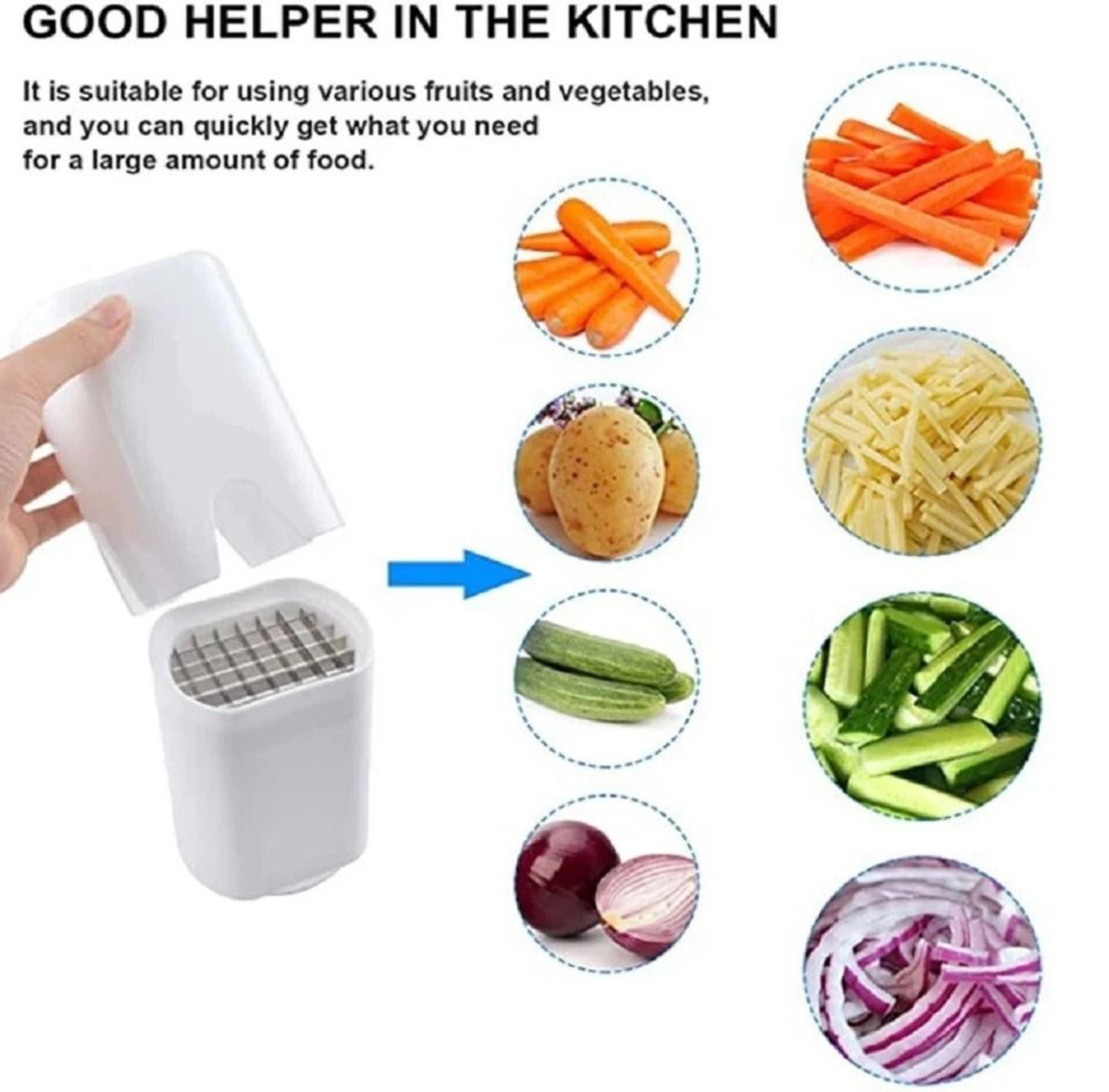 Potato Fries Cutter Easy French Fry Cutter And Vegetable Dicer Chopper For Quick Kitchen Prep 4