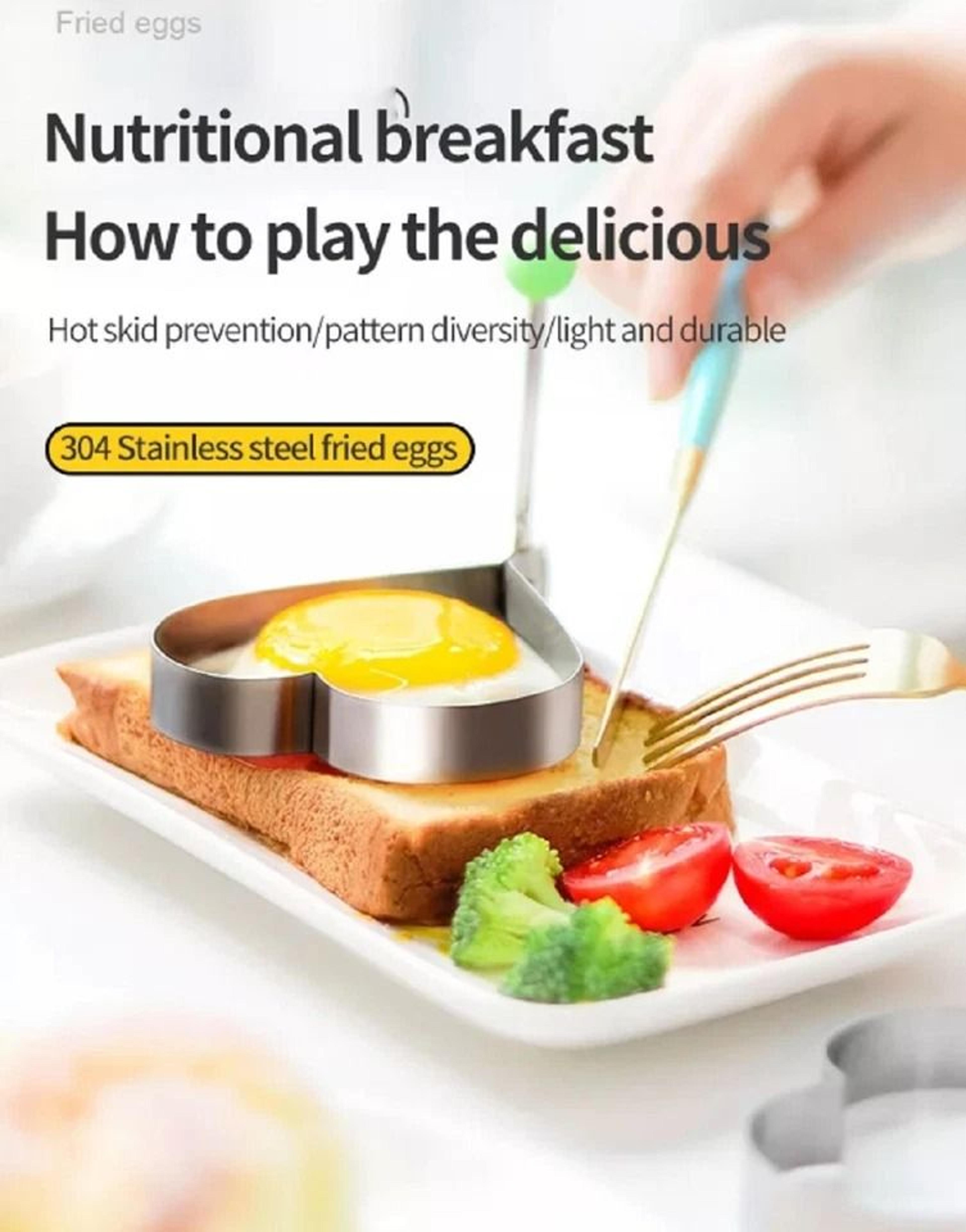 Nonstick Stainless Steel Pancake  Egg Rings Set Ideal For Perfect Breakfasts 3