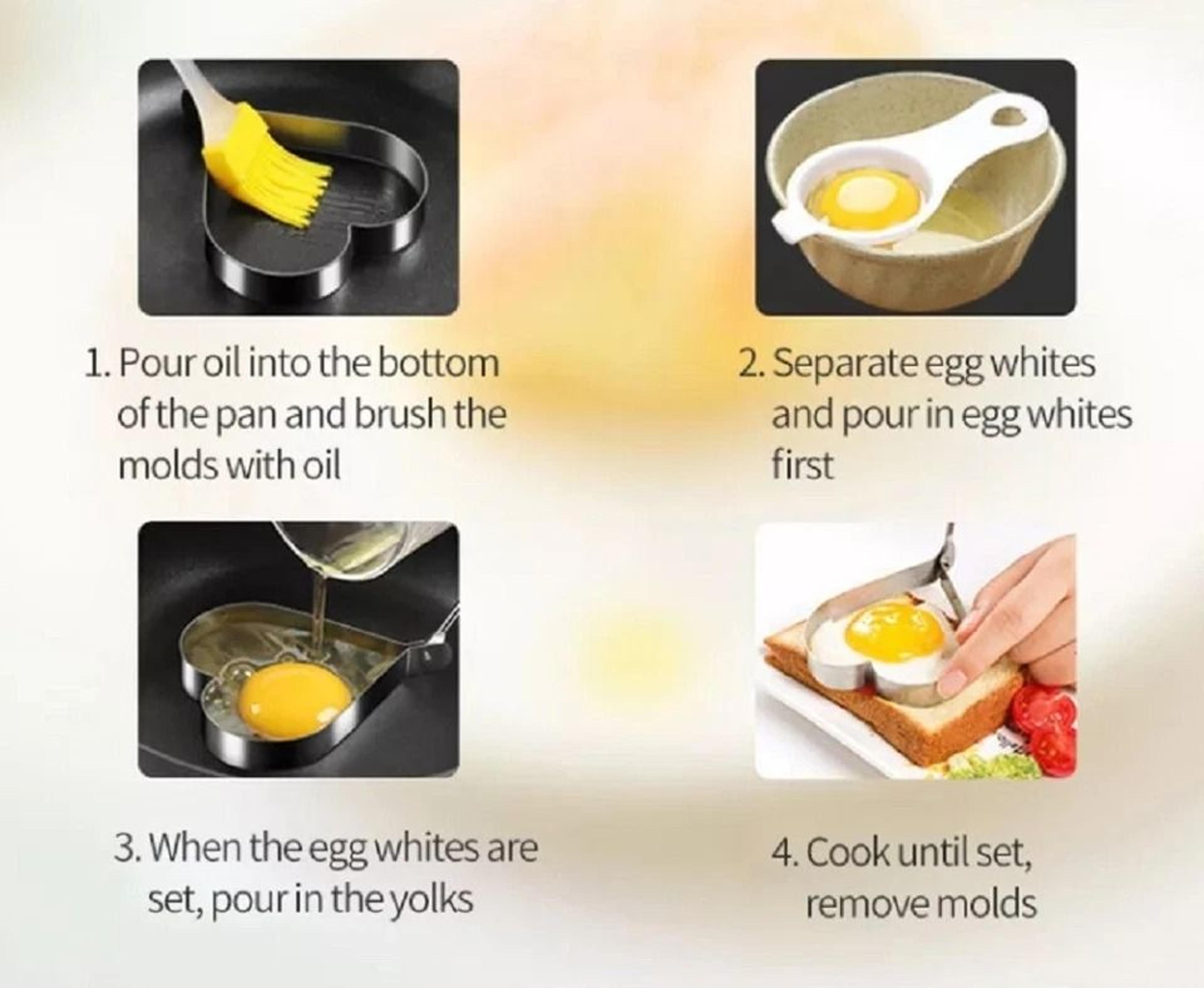 Nonstick Stainless Steel Pancake  Egg Rings Set Ideal For Perfect Breakfasts 5