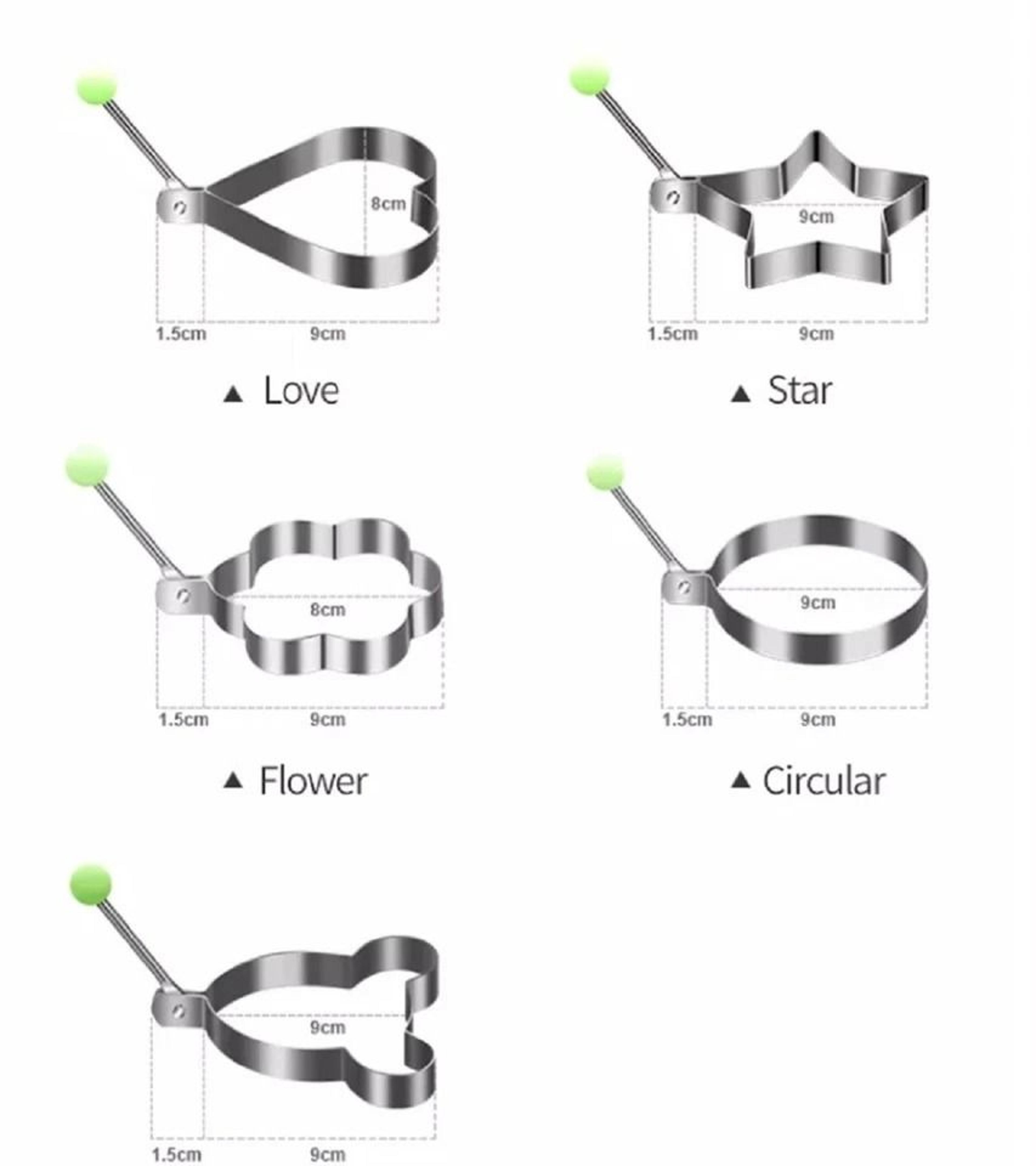 Nonstick Stainless Steel Pancake  Egg Rings Set Ideal For Perfect Breakfasts 7