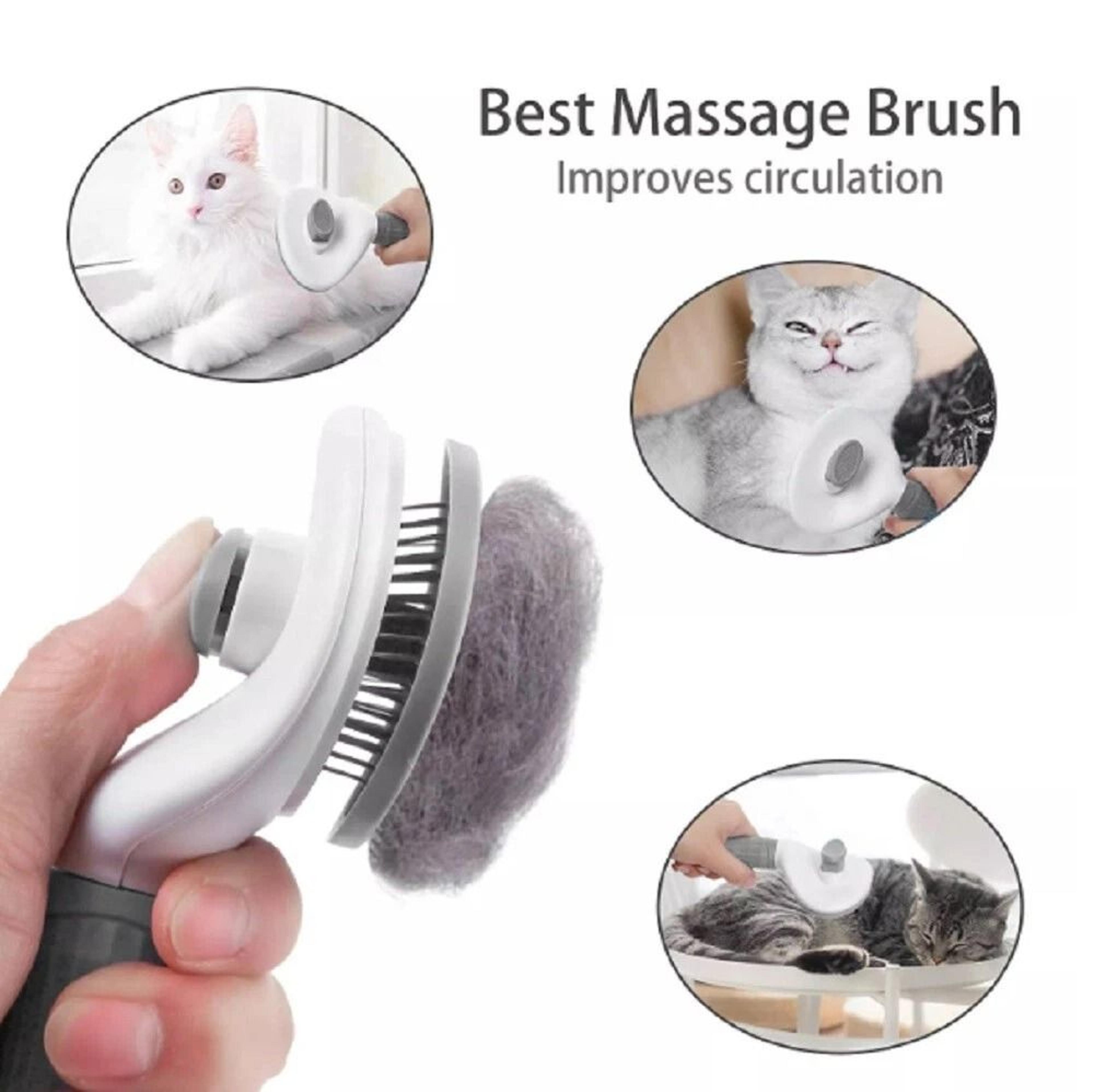 Pet Hair Remover Brush SelfCleaning Deshedding Comb For Dogs  Cats Grooming Tool For Shedding Contr 8