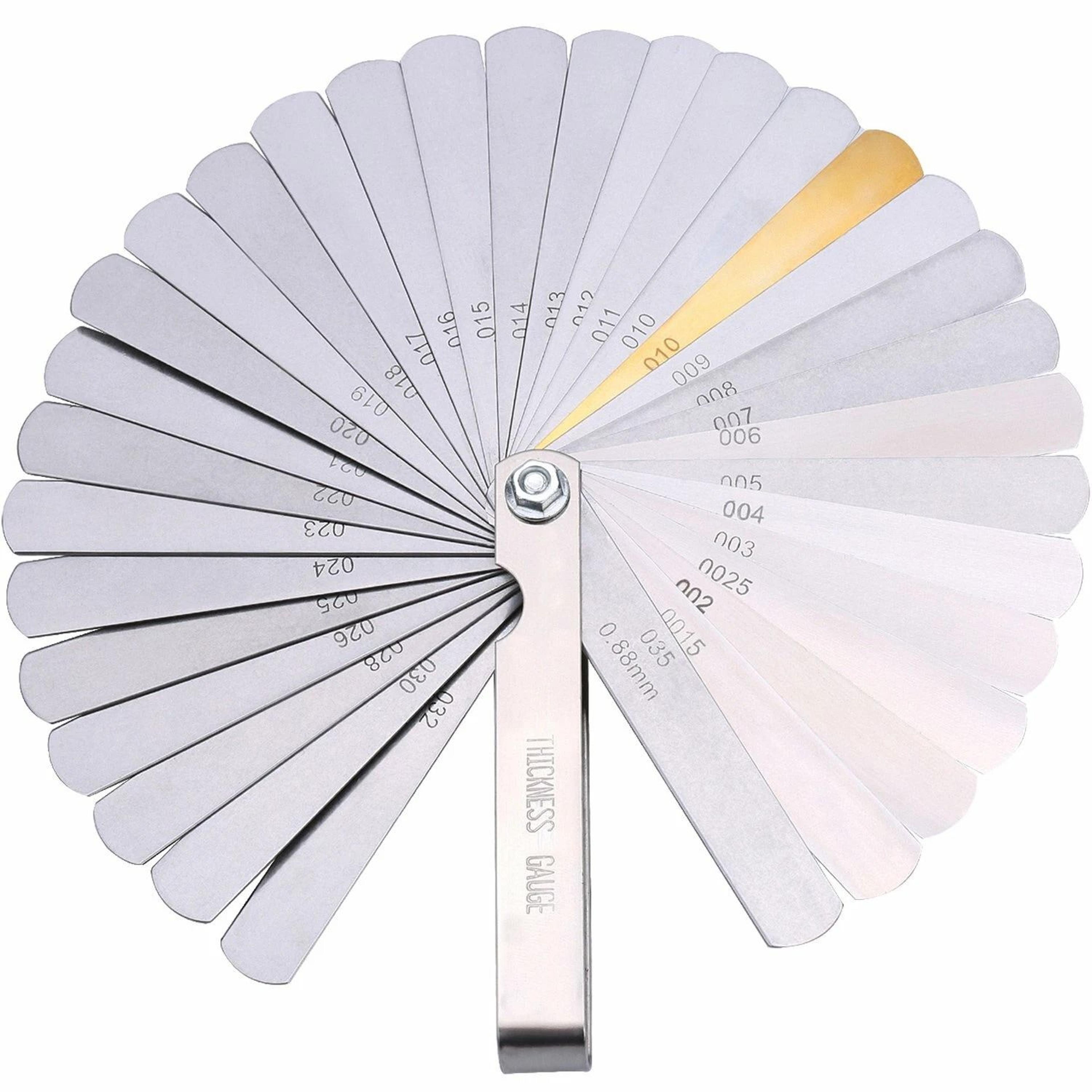 blade feeler gauge set dual reading metric & sae gap measurement tool for engine maintenance