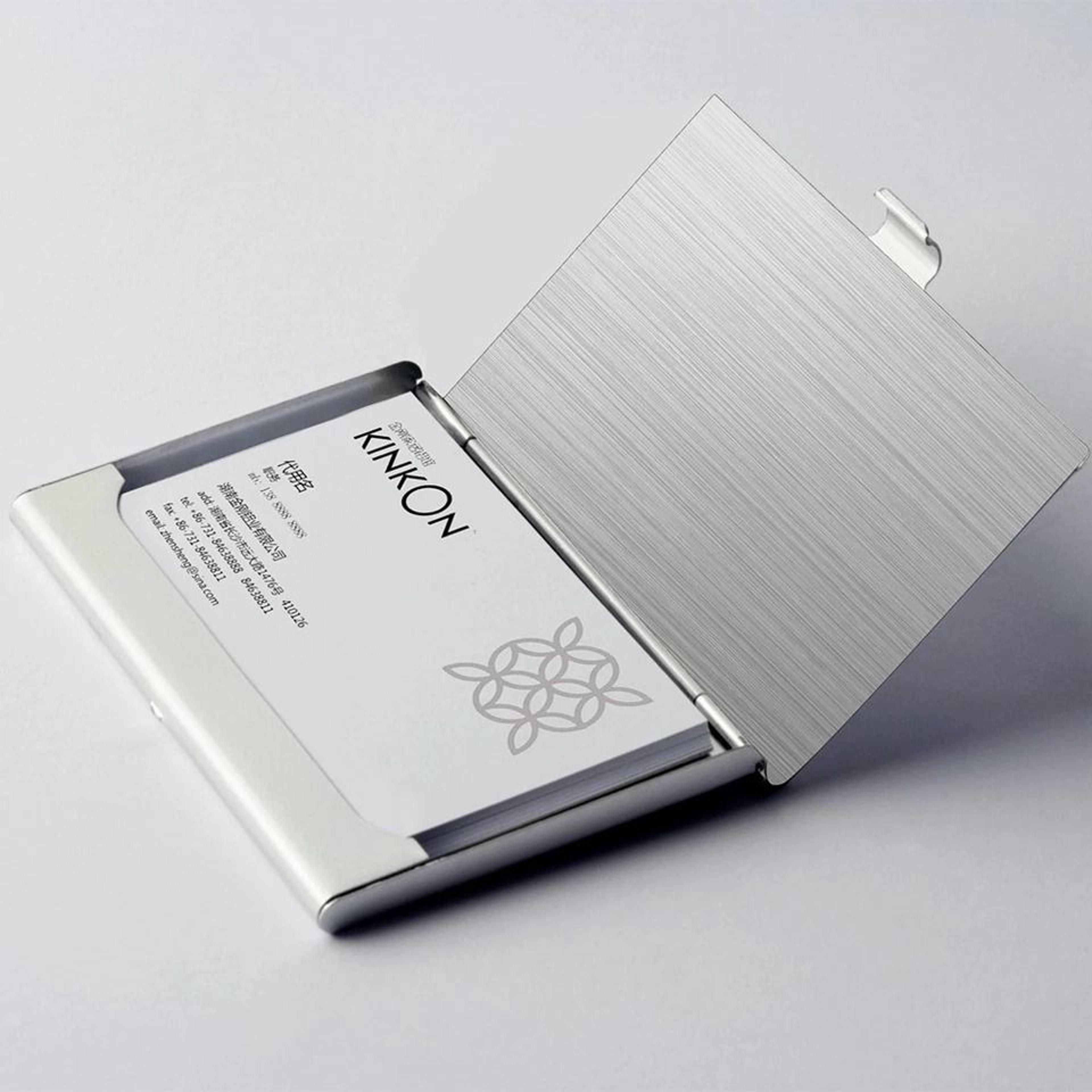 Stainless Steel Business Card Holder Case Slim Durable Metal Wallet For ID Credit Cards And Busines 2
